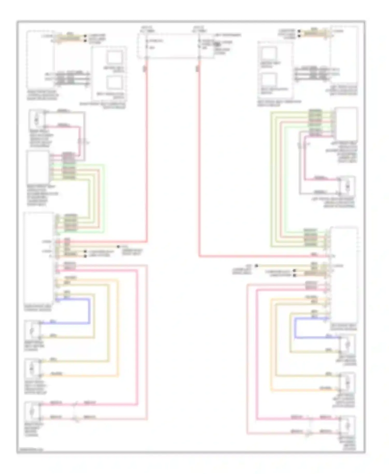 Wiring diagram right front backrest heated cushion for Mercedes-Benz S-class W221 facelift (2009-2013) (1 of 1)