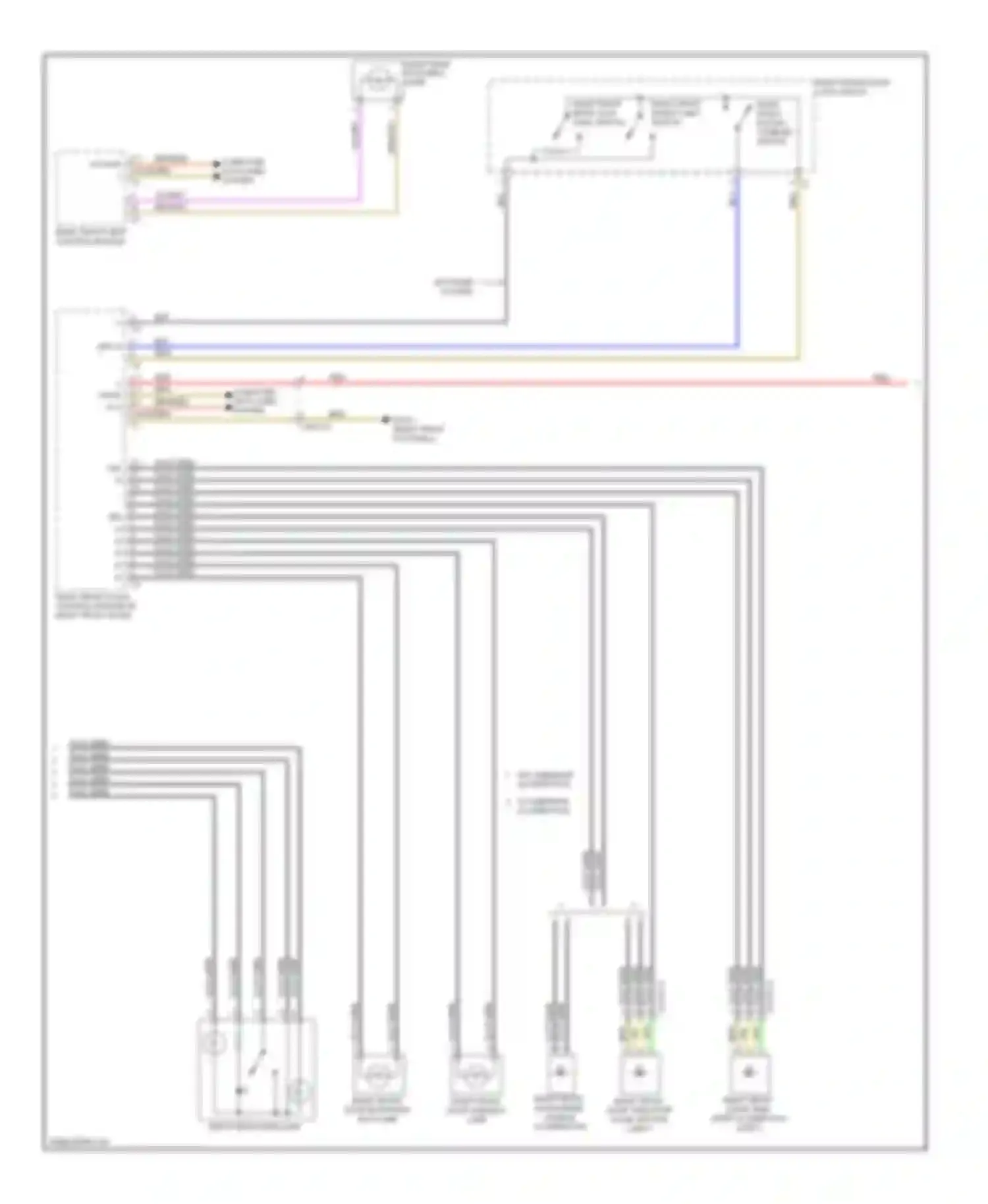 Wiring diagram right front drive lock pawl switch for Mercedes-Benz S-class W221 facelift (2009-2013) (1 of 1)