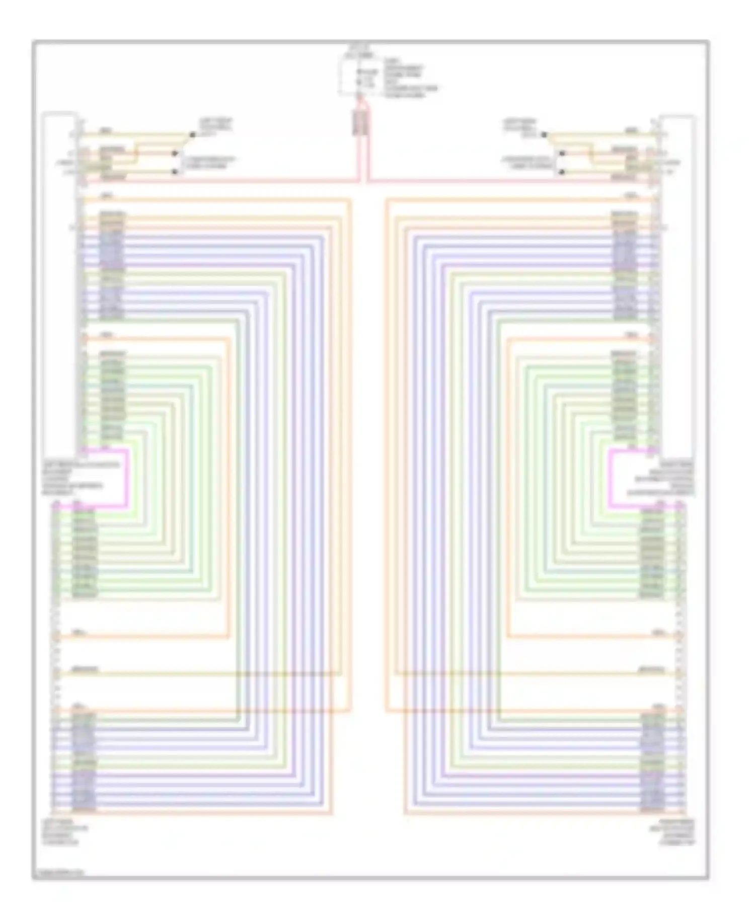 Wiring diagram right rear multicontour backrest control module for Mercedes-Benz S-class W221 facelift (2009-2013) (2 of 2)