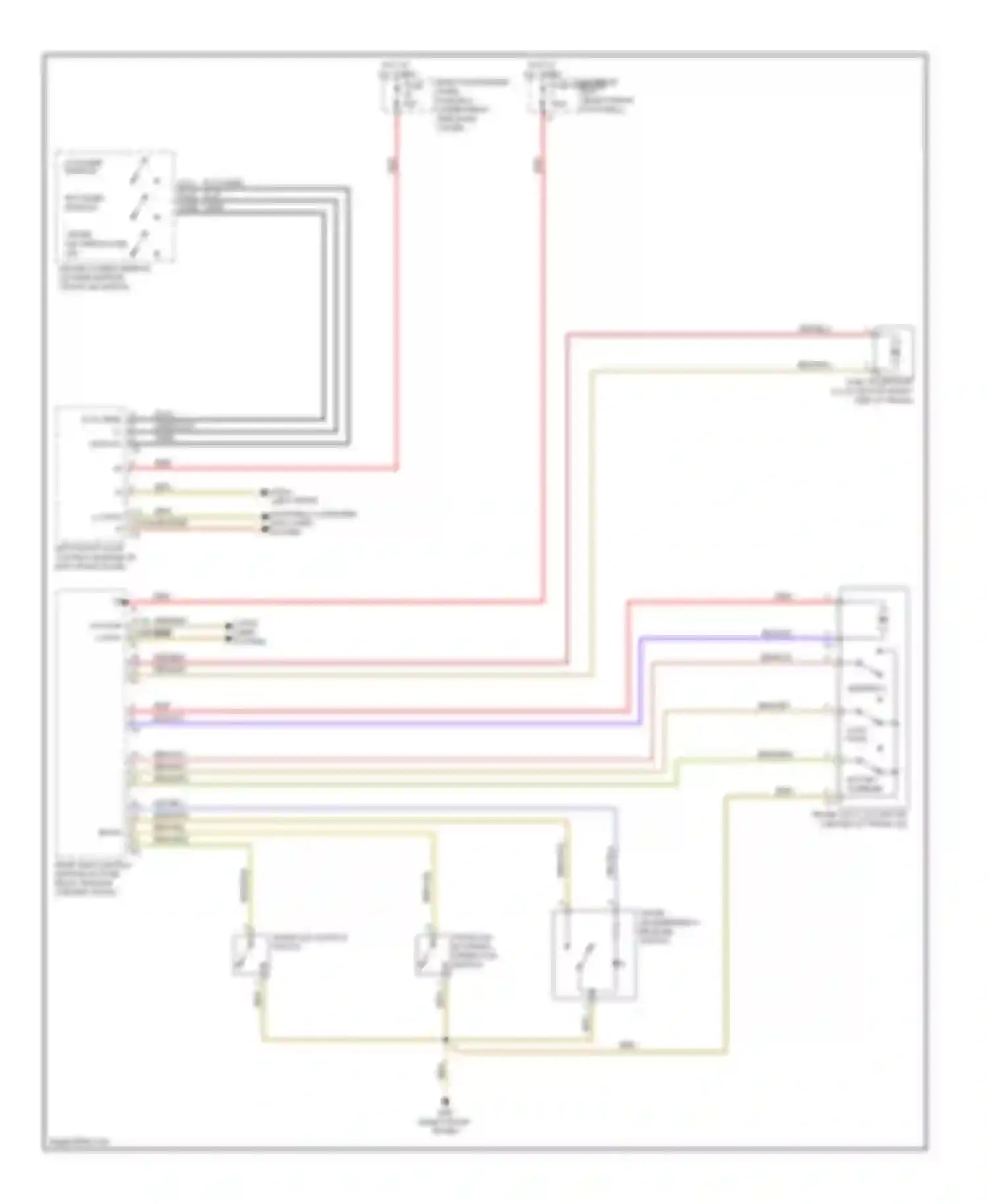 Wiring diagram trunk lid external operation switch for Mercedes-Benz S-class W221 facelift (2009-2013) (2 of 2)