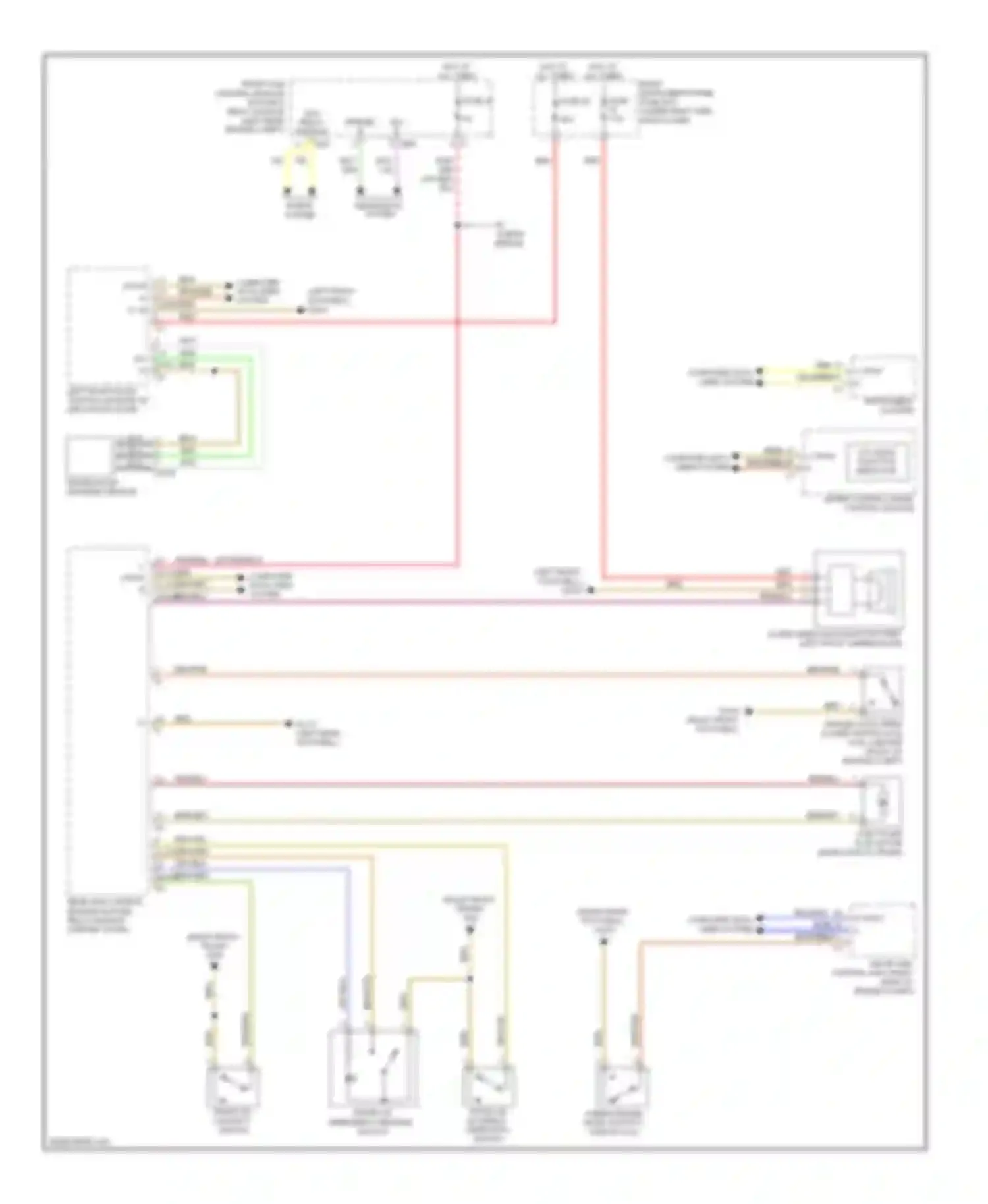 Wiring diagram trunk lid external operation switch for Mercedes-Benz S-class W221 facelift (2009-2013) (1 of 2)