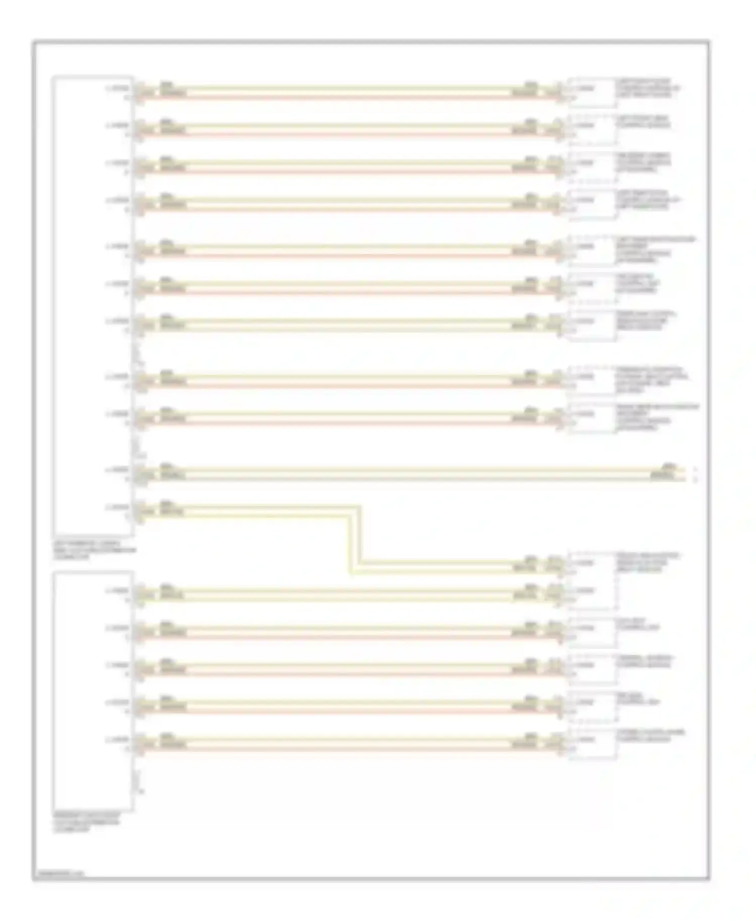 S-class Mercedes-Benz W221 (2005-2009): High/low bus circuit (3 of 4)