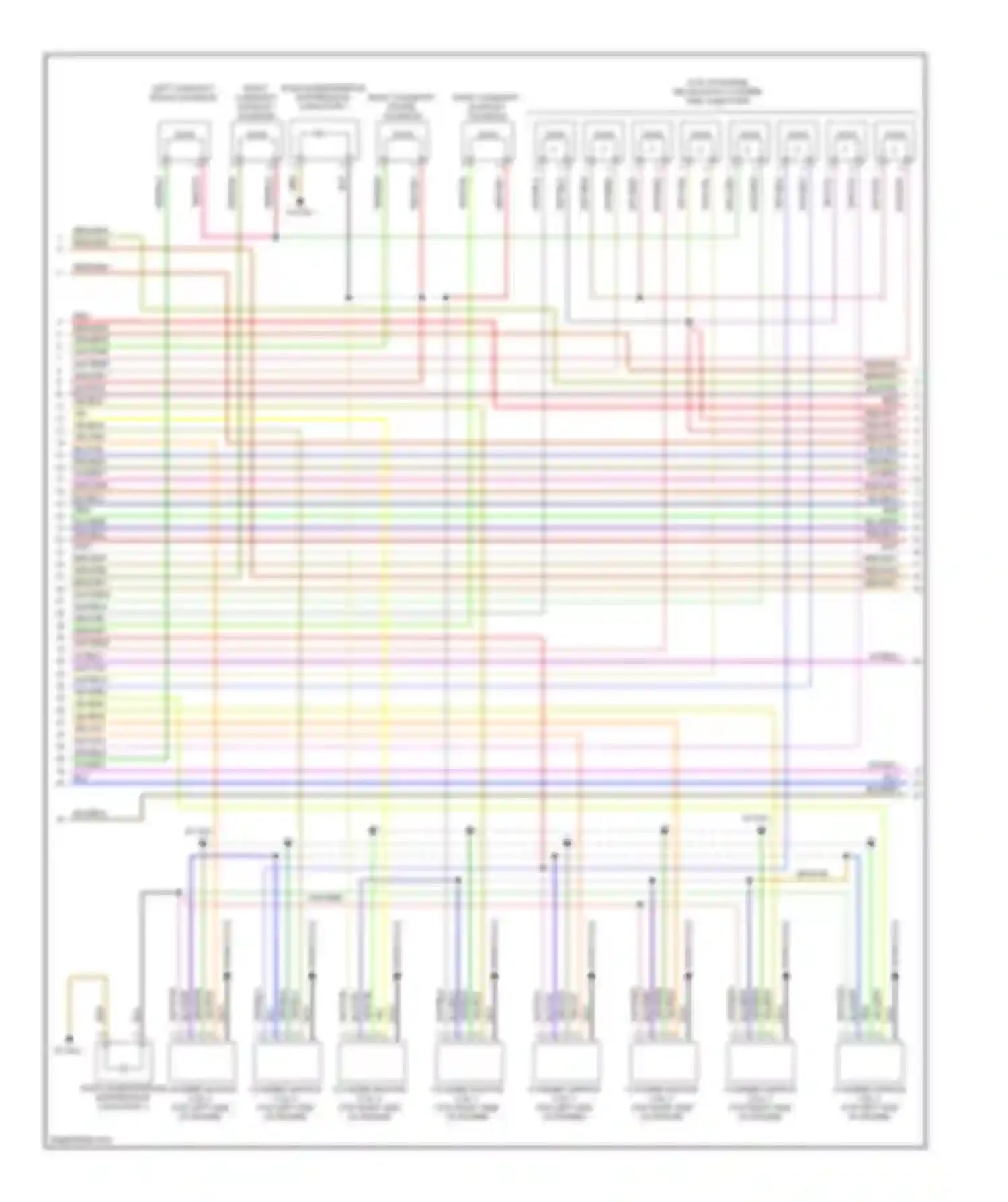 S-class Mercedes-Benz W221 (2005-2009): Wiring diagram engine performance 5.5l (3 of 5)