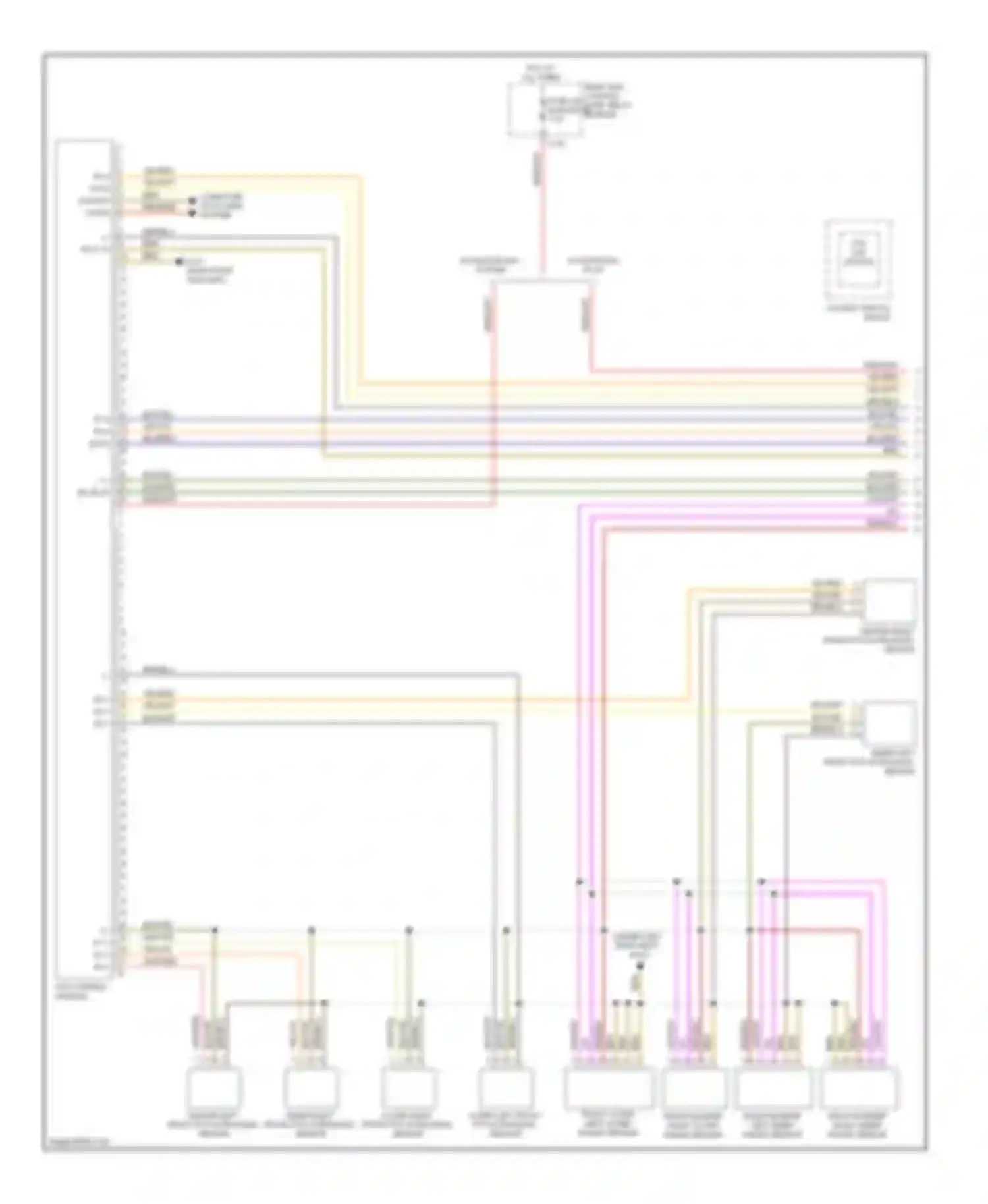 S-class Mercedes-Benz W221 (2005-2009): Parktronic circuit (1 of 2)
