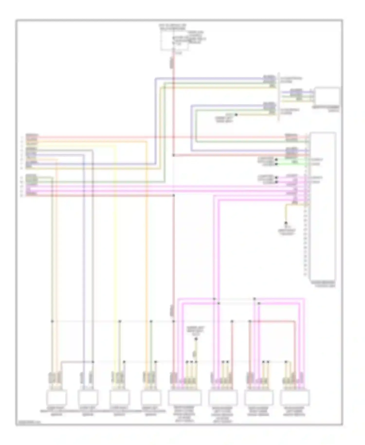 S-class Mercedes-Benz W221 (2005-2009): Parktronic circuit (2 of 2)