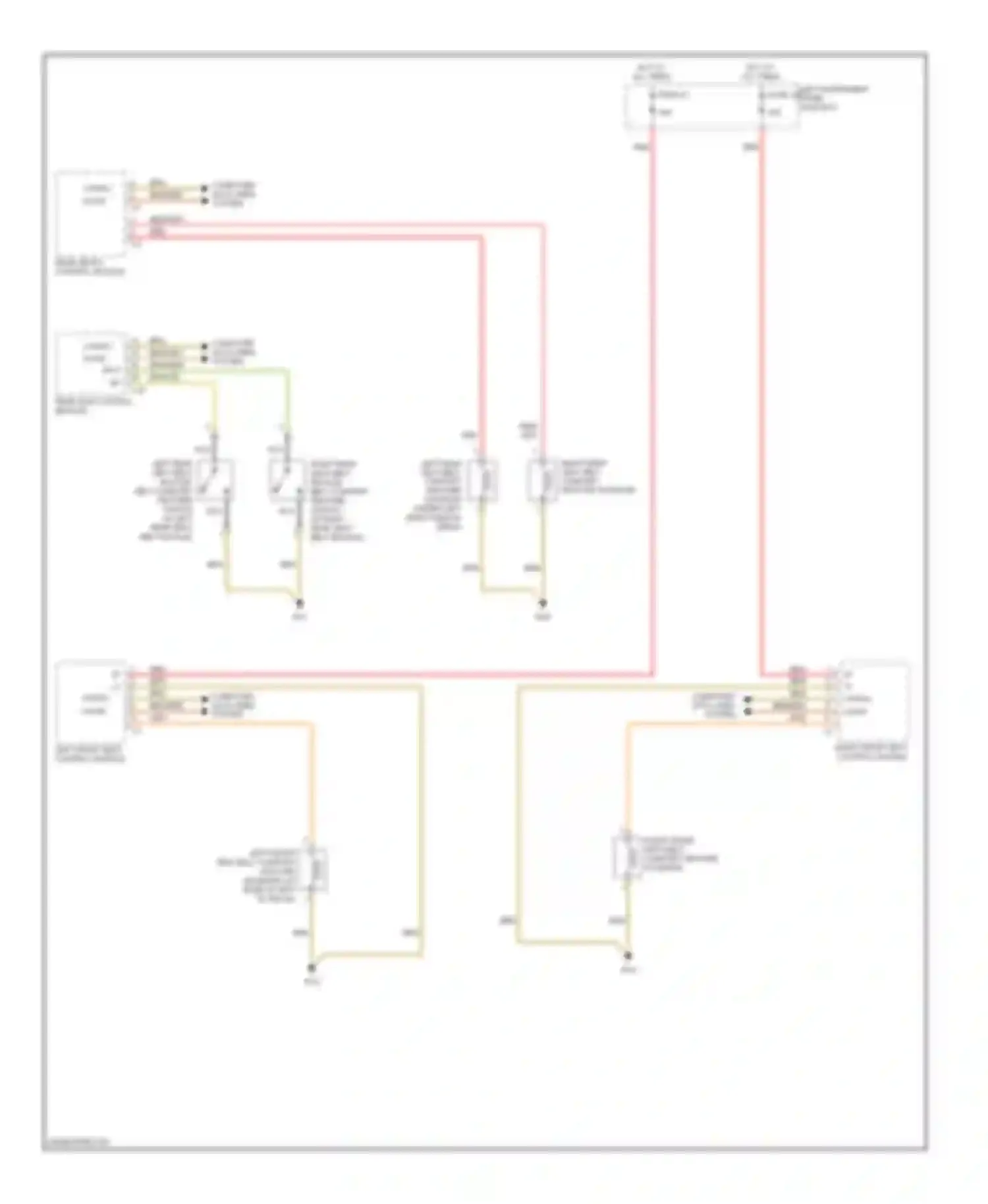 S-class Mercedes-Benz W221 (2005-2009): Passive restraints circuit