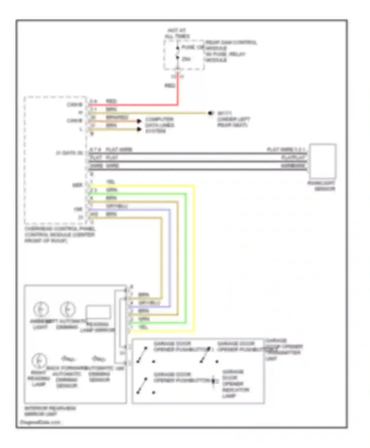 S-class Mercedes-Benz W221 (2005-2009): Power mirrors circuit