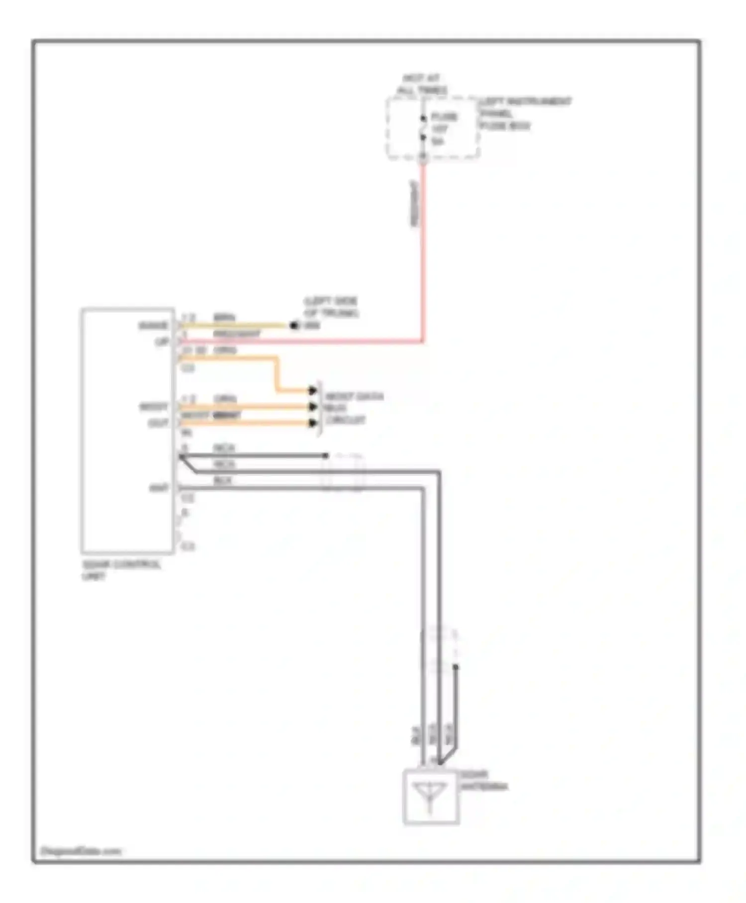 S-class Mercedes-Benz W221 (2005-2009): Satellite radio circuit