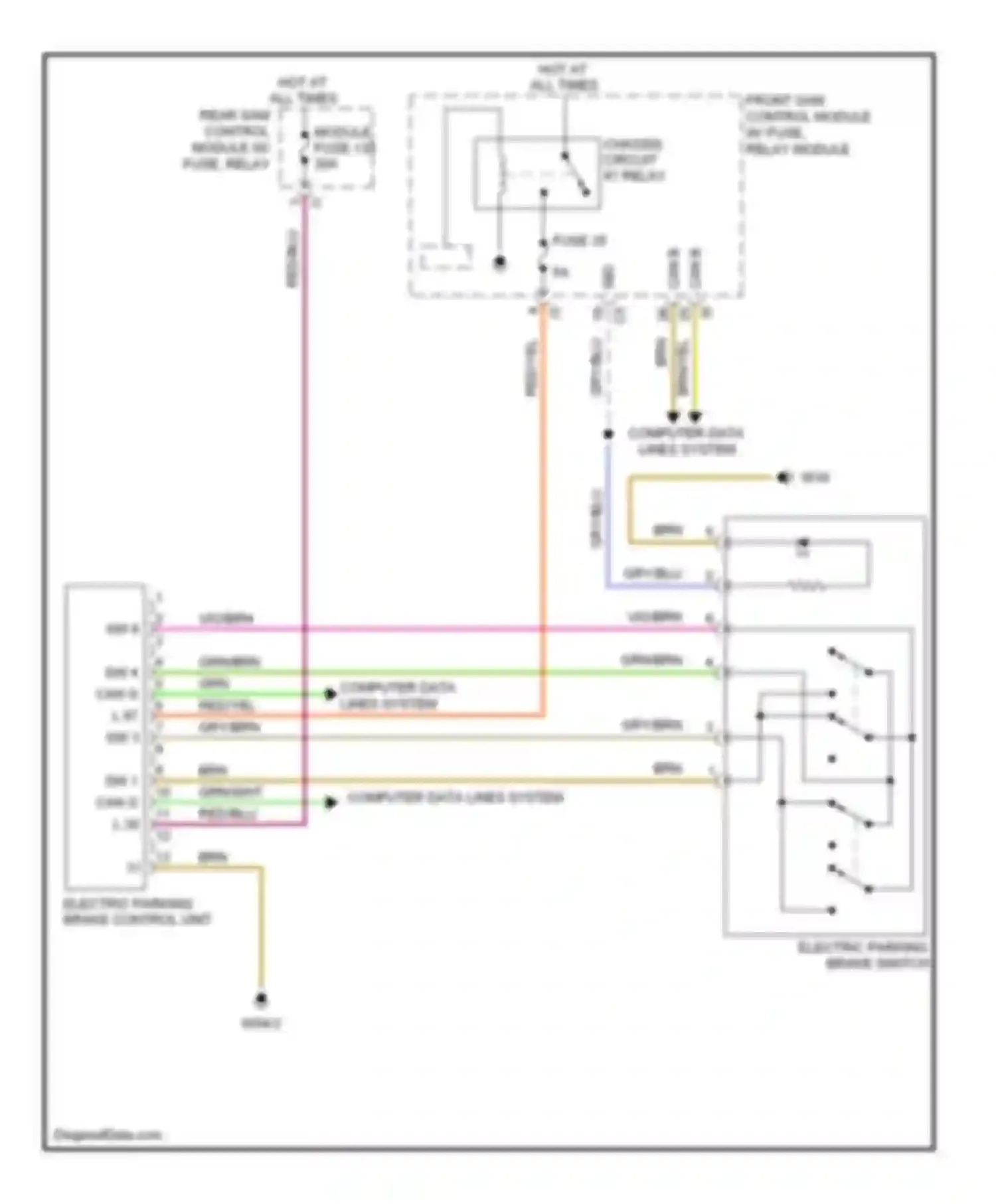 S-class Mercedes-Benz W221 (2005-2009): Shift interlock circuit