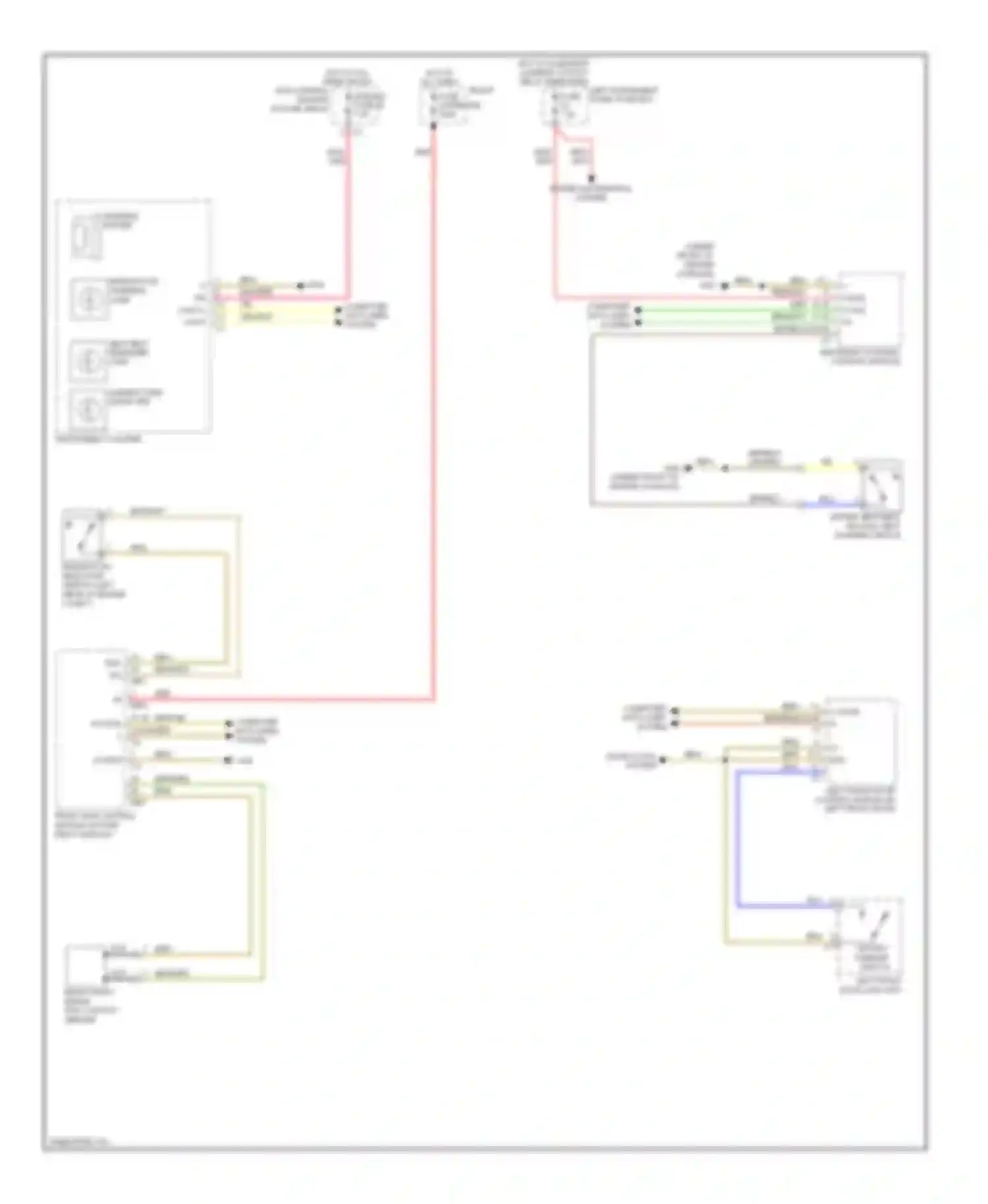 S-class Mercedes-Benz W221 (2005-2009): Seat belt warning circuit