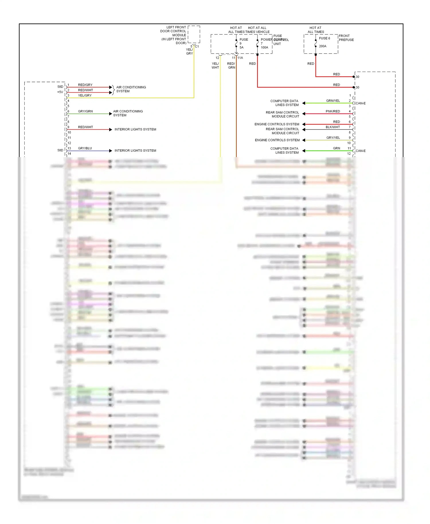 Mercedes-Benz S-class W221 (2005-2009) engine controls system engine controls system wiring diagram  (1 of 2)