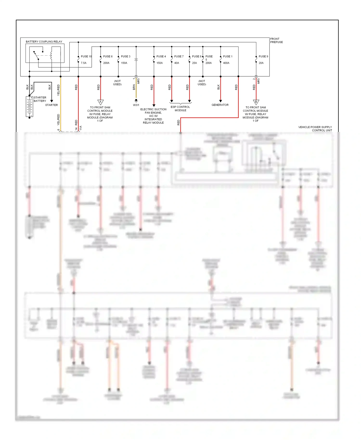 Mercedes-Benz S-class W221 (2005-2009) upper control panel control module wiring diagram  (7 of 7)