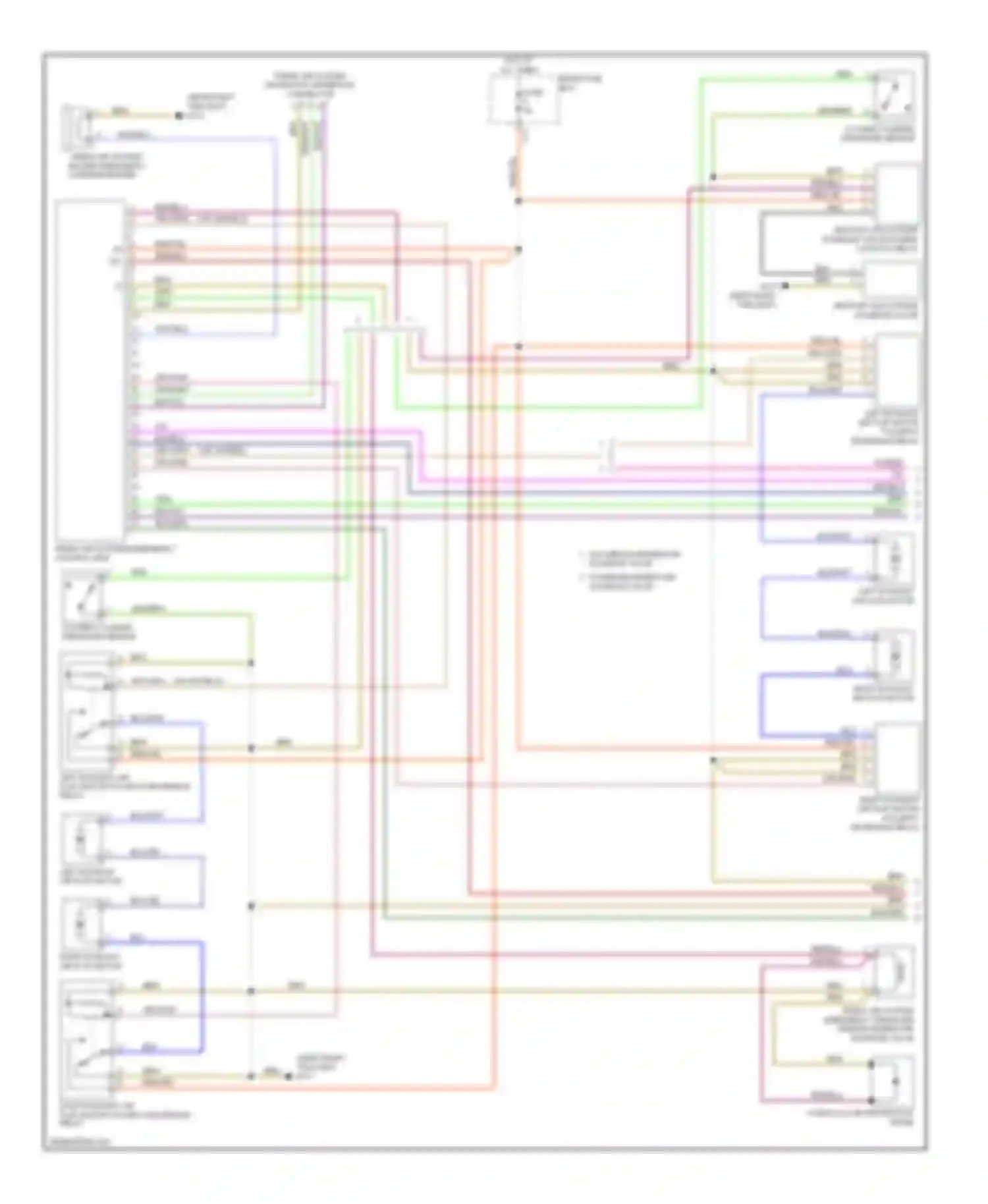 S-class AMG Mercedes-Benz W221 (2006-2009): Fresh air emergency system circuit (1 of 2)