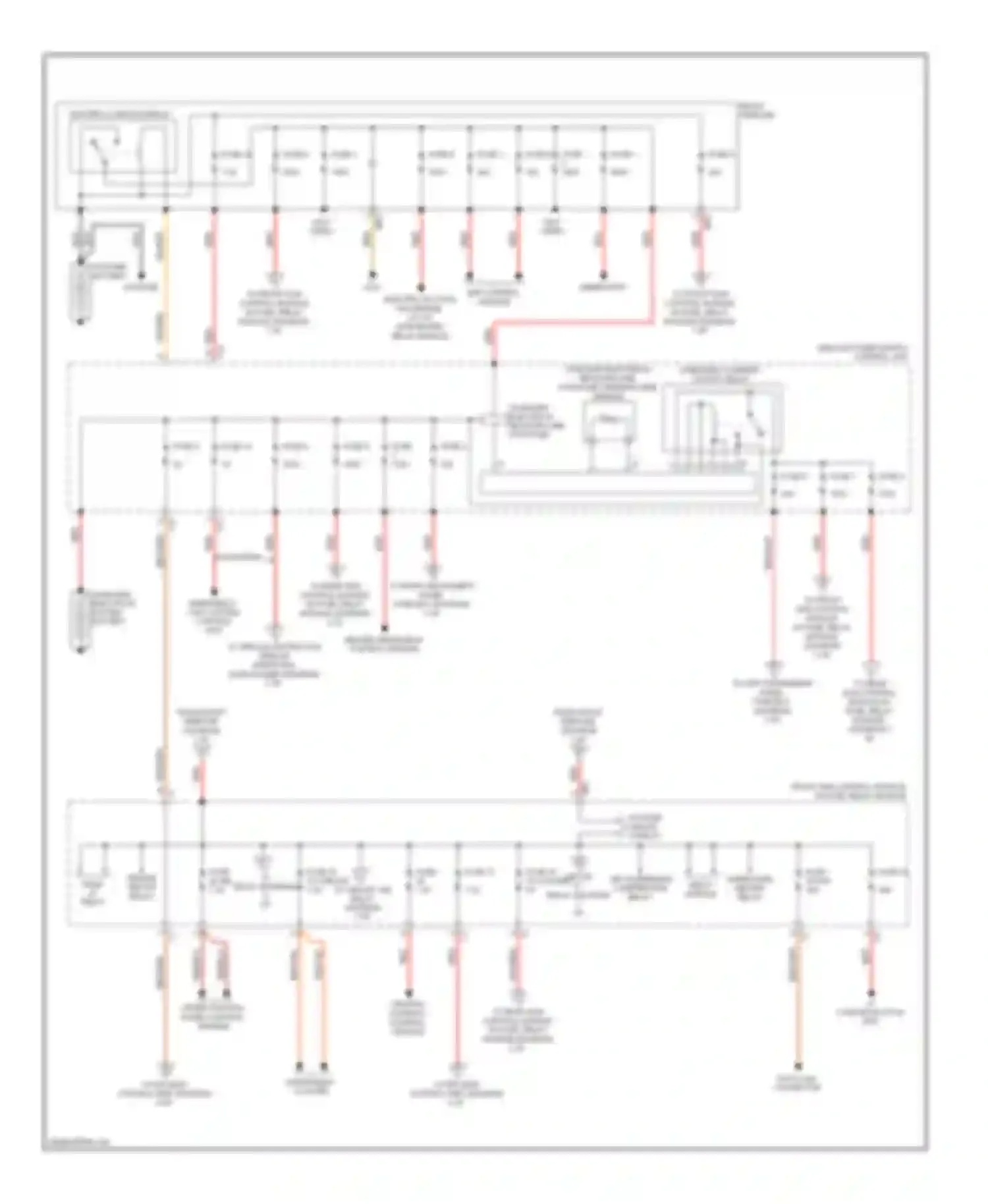 S-class AMG Mercedes-Benz W221 (2006-2009): Power distribution circuit (1 of 4)