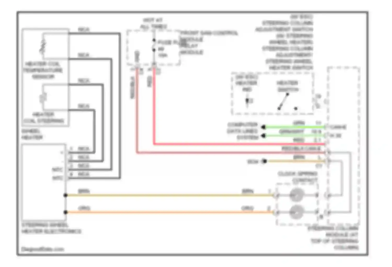 S-class AMG Mercedes-Benz W221 (2006-2009): Heated steering wheel circuit