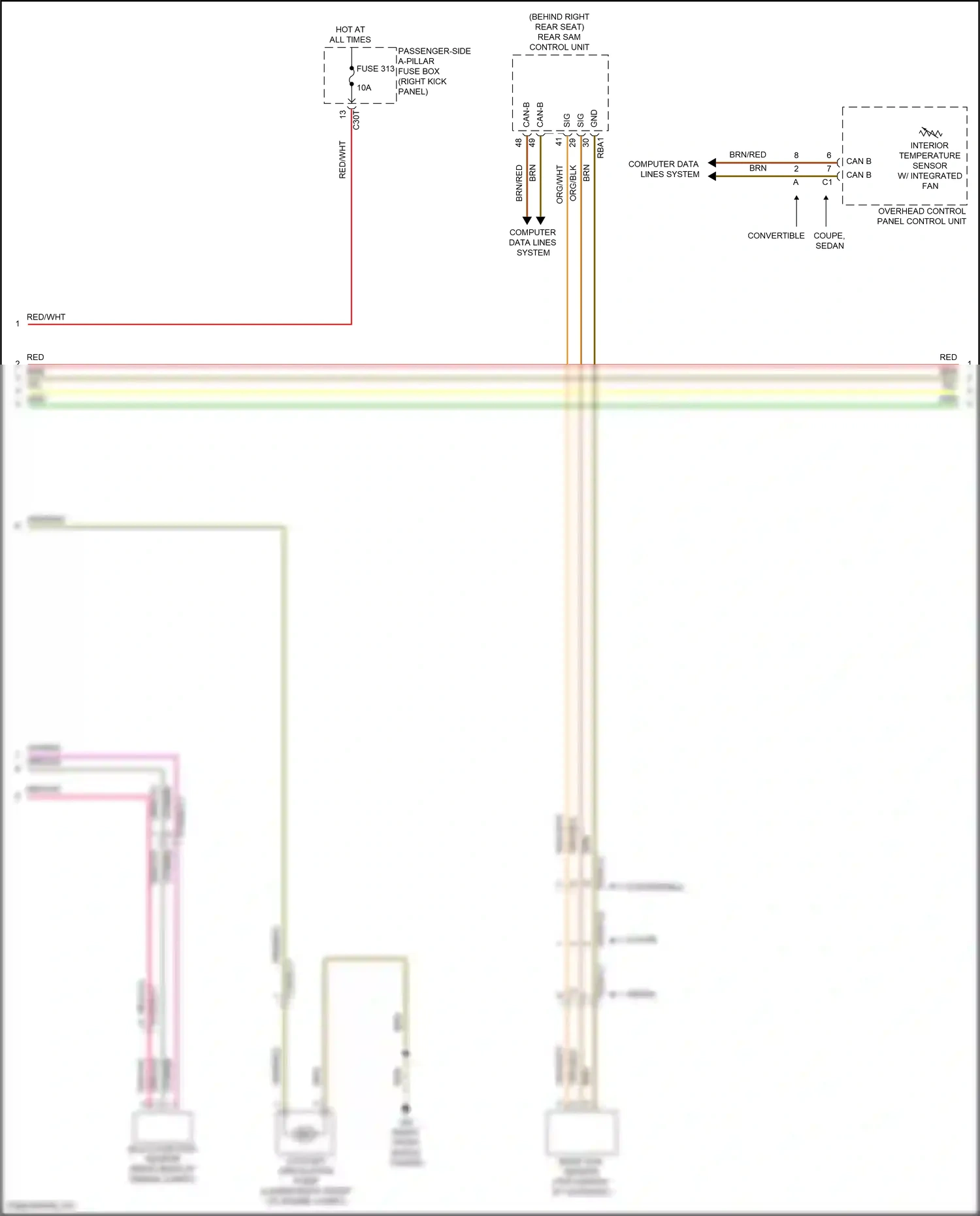 Mercedes-Benz S-class W222/C217/A217 facelift (2017-2020) multi-function sensor wiring diagram  (1 of 1)