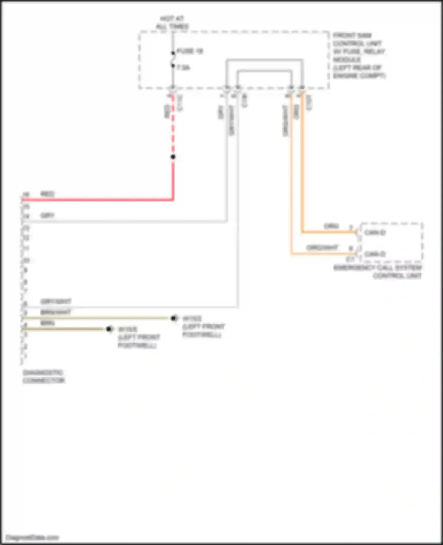 SLK-class AMG Mercedes-Benz R172 (2011-2016): Data link connector circuit