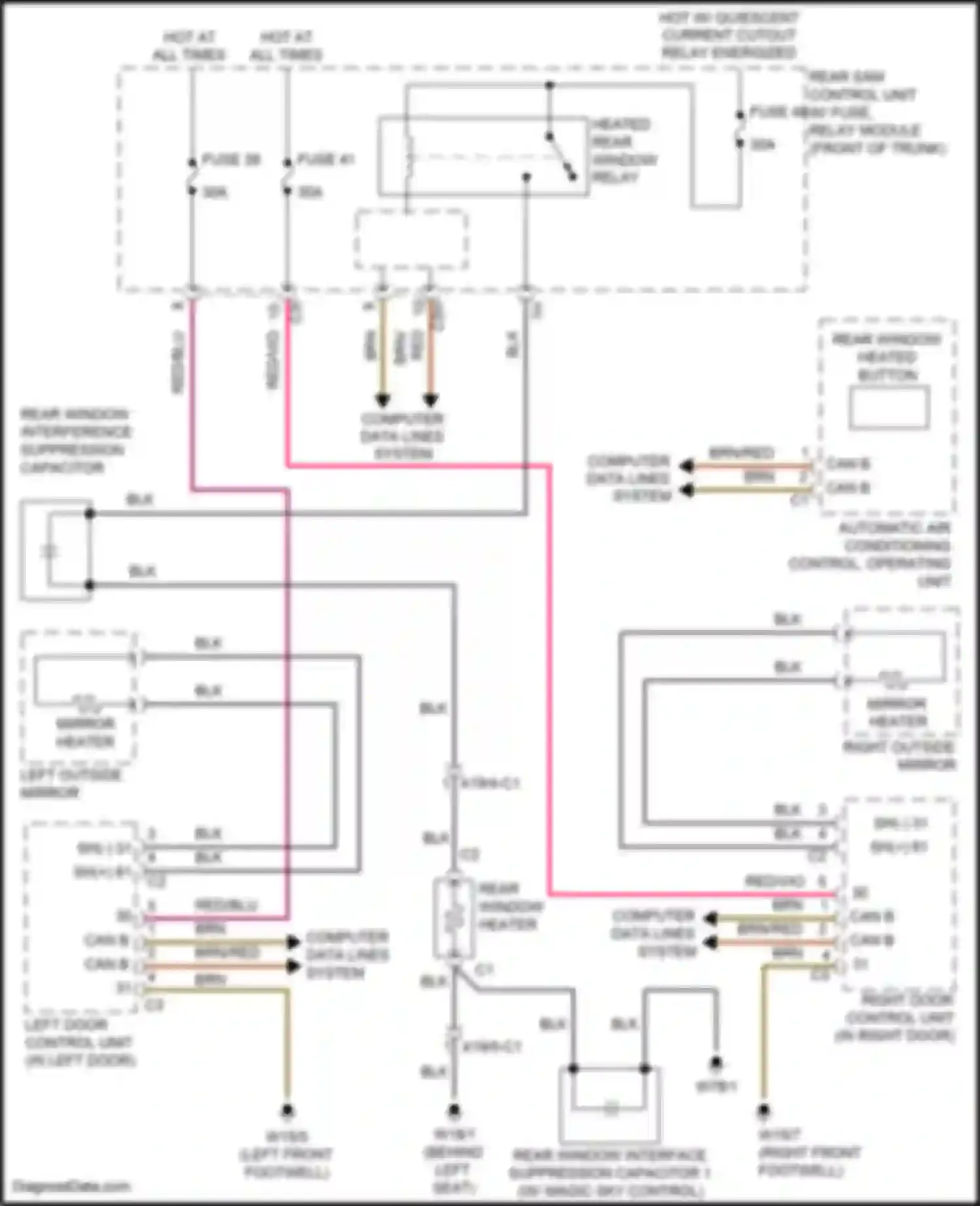 SLK-class AMG Mercedes-Benz R172 (2011-2016): Defoggers circuit