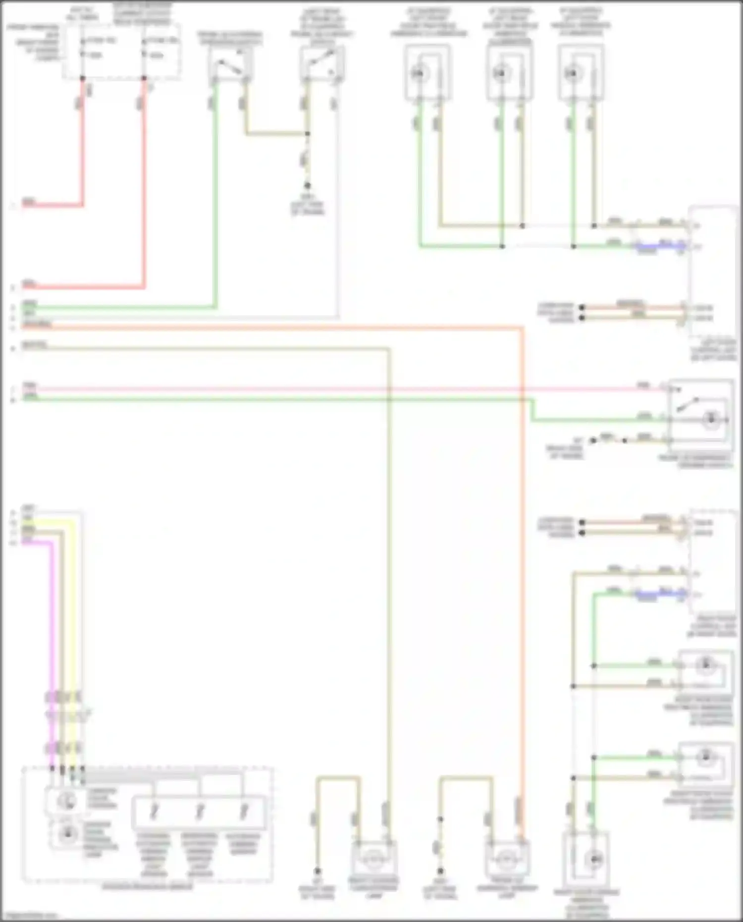 SLK-class AMG Mercedes-Benz R172 (2011-2016): Courtesy lamps circuit (2 of 2)