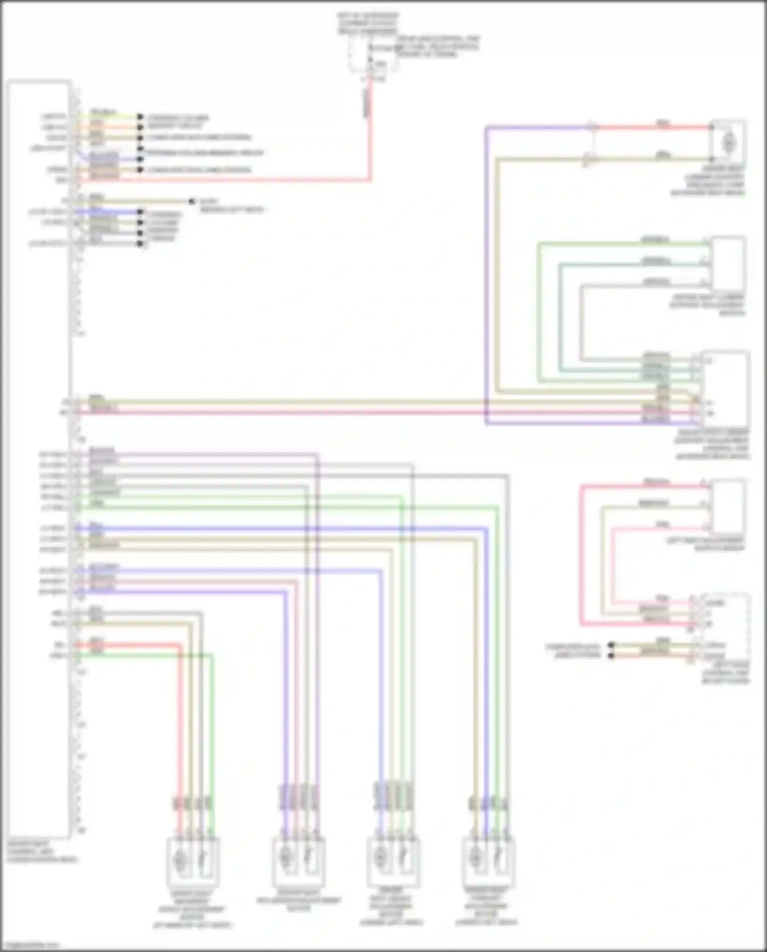 SLK-class AMG Mercedes-Benz R172 (2011-2016): Driver"s memory seat circuit