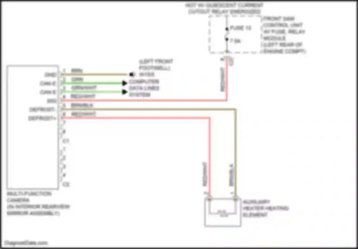 SLK-class AMG Mercedes-Benz R172 (2011-2016): Multifunction camera circuit