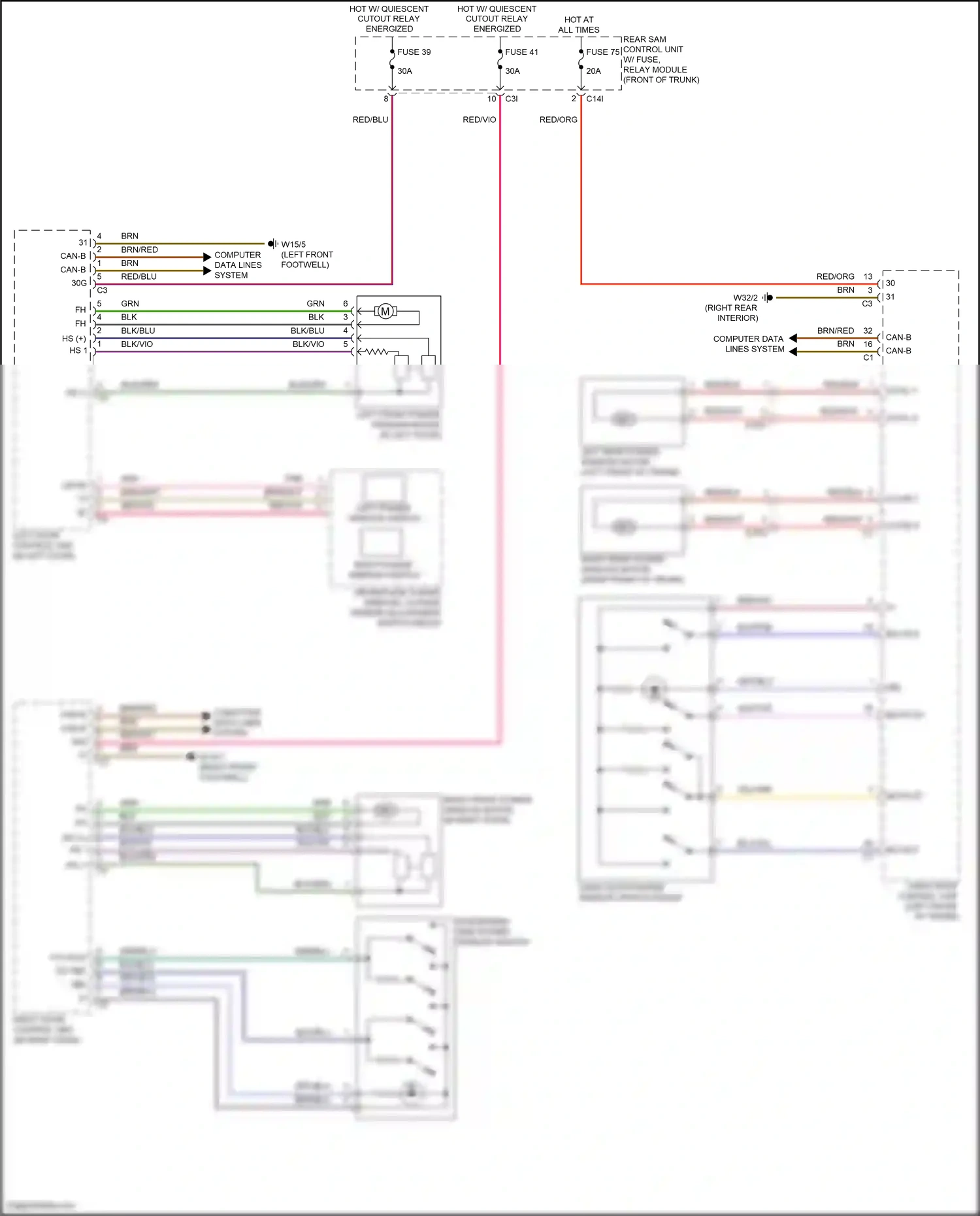 Wiring diagram computer data lines system for Mercedes-Benz SLK-class AMG R172 (2011-2016) (62 of 70)
