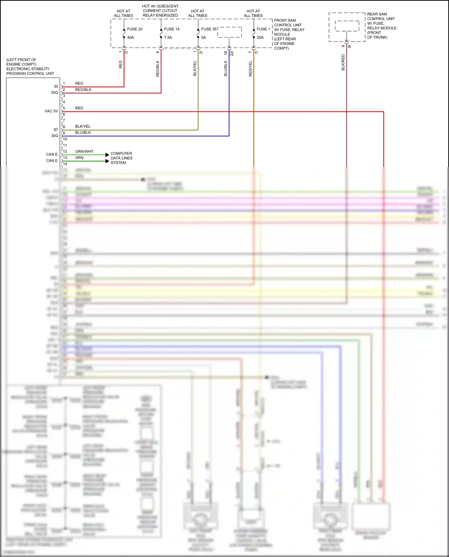 Wiring diagram computer data lines system for Mercedes-Benz SLK-class AMG R172 (2011-2016) (41 of 70)