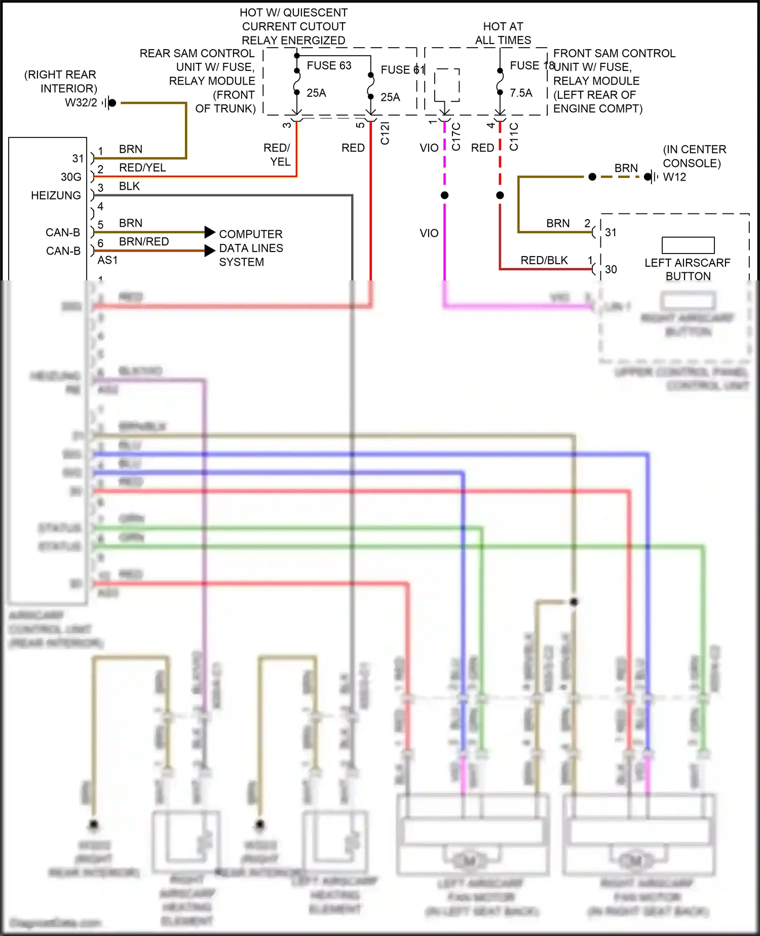 Wiring diagram computer data lines system for Mercedes-Benz SLK-class AMG R172 (2011-2016) (7 of 70)