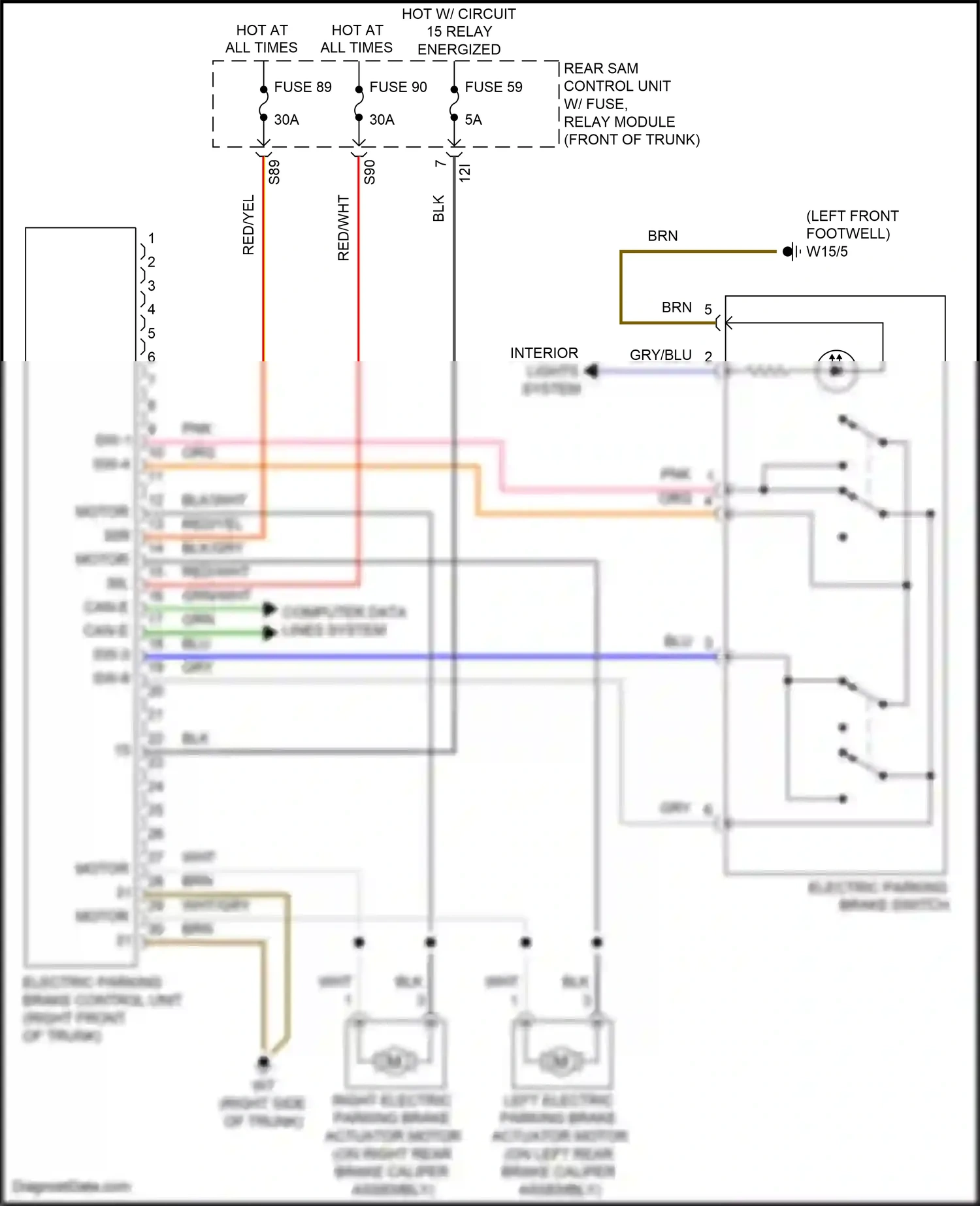 Wiring diagram computer data lines system for Mercedes-Benz SLK-class AMG R172 (2011-2016) (54 of 70)