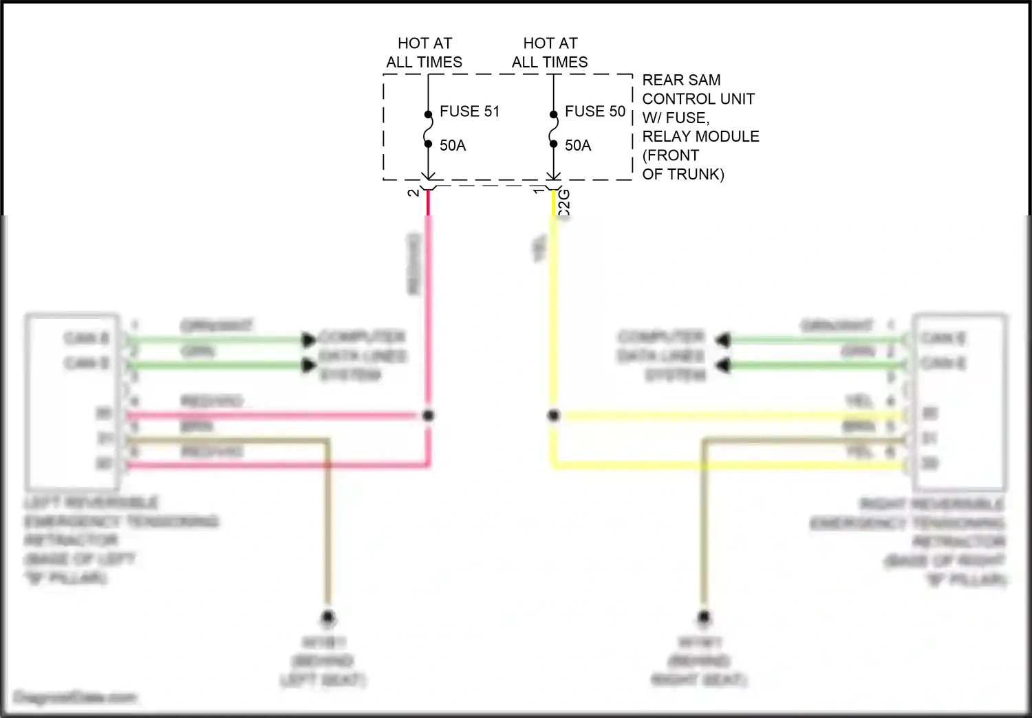Wiring diagram computer data lines system for Mercedes-Benz SLK-class AMG R172 (2011-2016) (56 of 70)