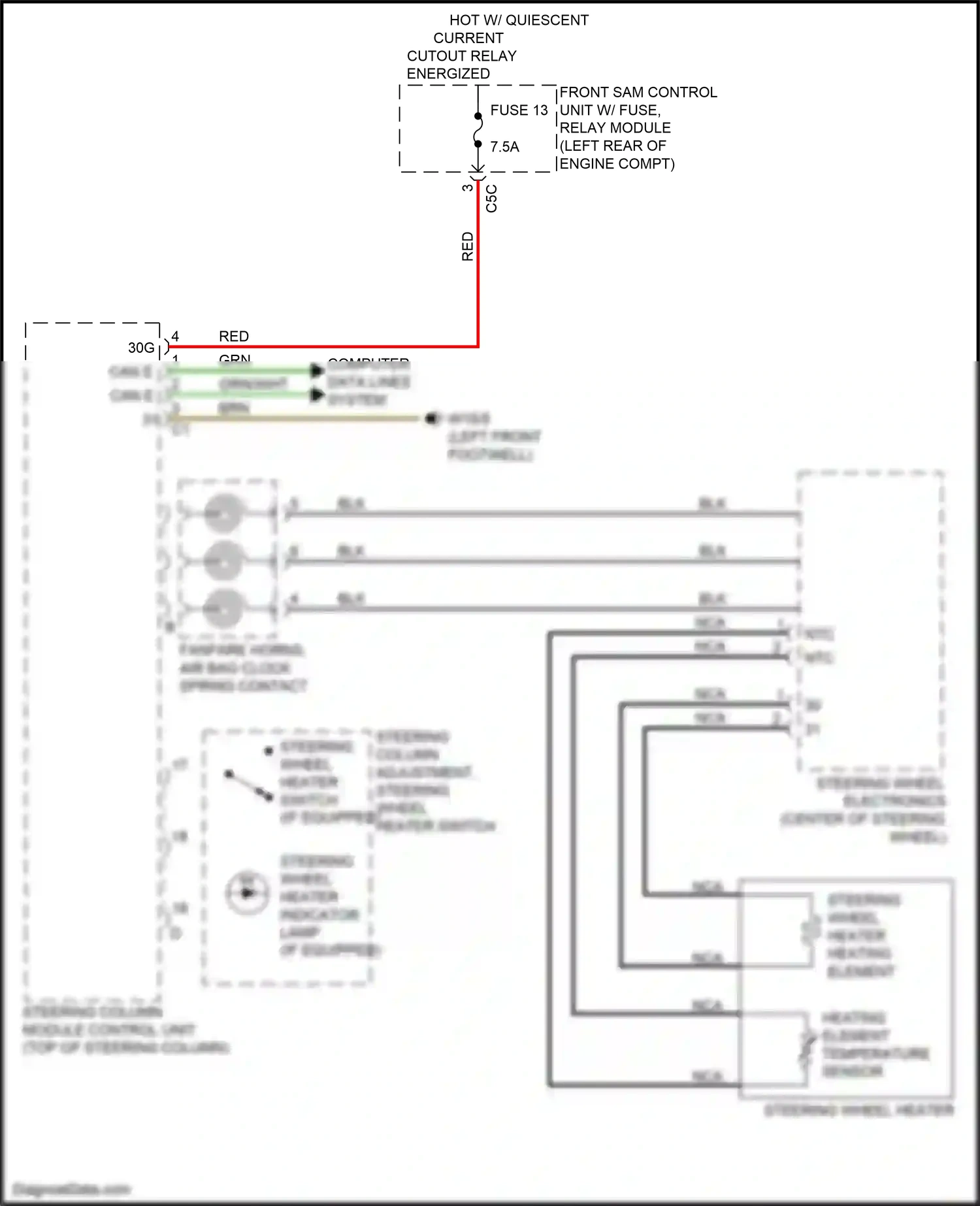 Wiring diagram computer data lines system for Mercedes-Benz SLK-class AMG R172 (2011-2016) (5 of 70)