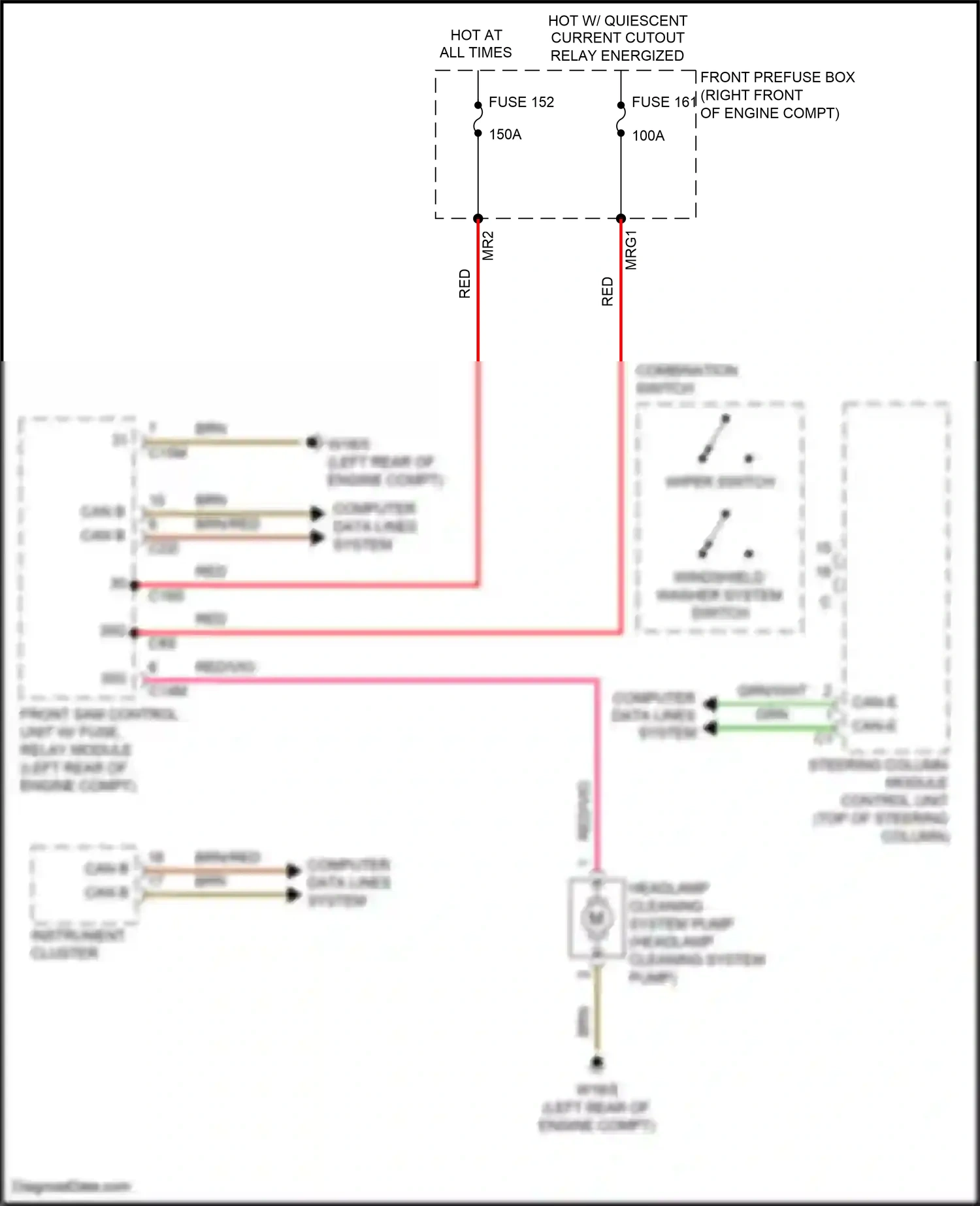 Wiring diagram computer data lines system for Mercedes-Benz SLK-class AMG R172 (2011-2016) (3 of 70)