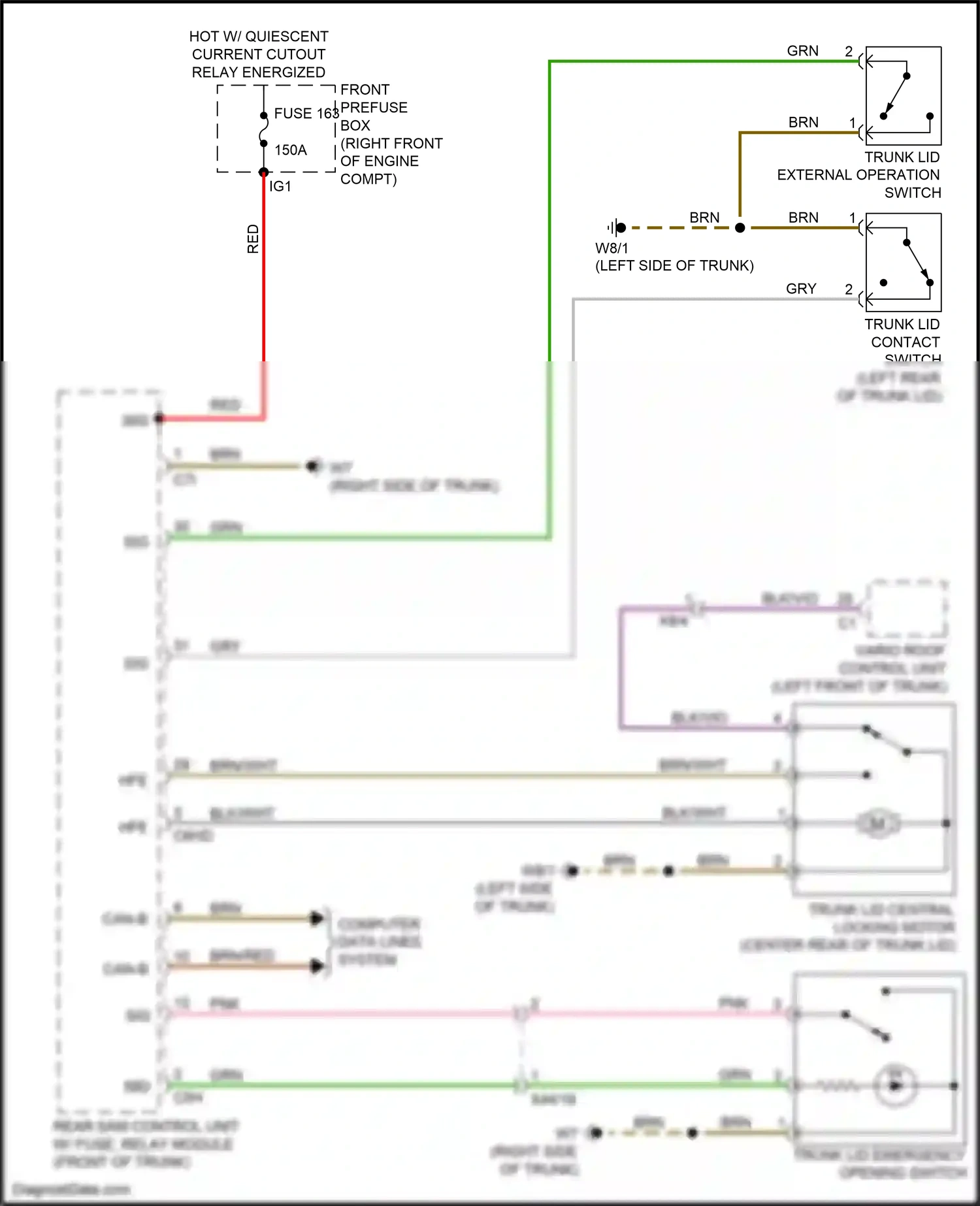 Wiring diagram computer data lines system for Mercedes-Benz SLK-class AMG R172 (2011-2016) (9 of 70)