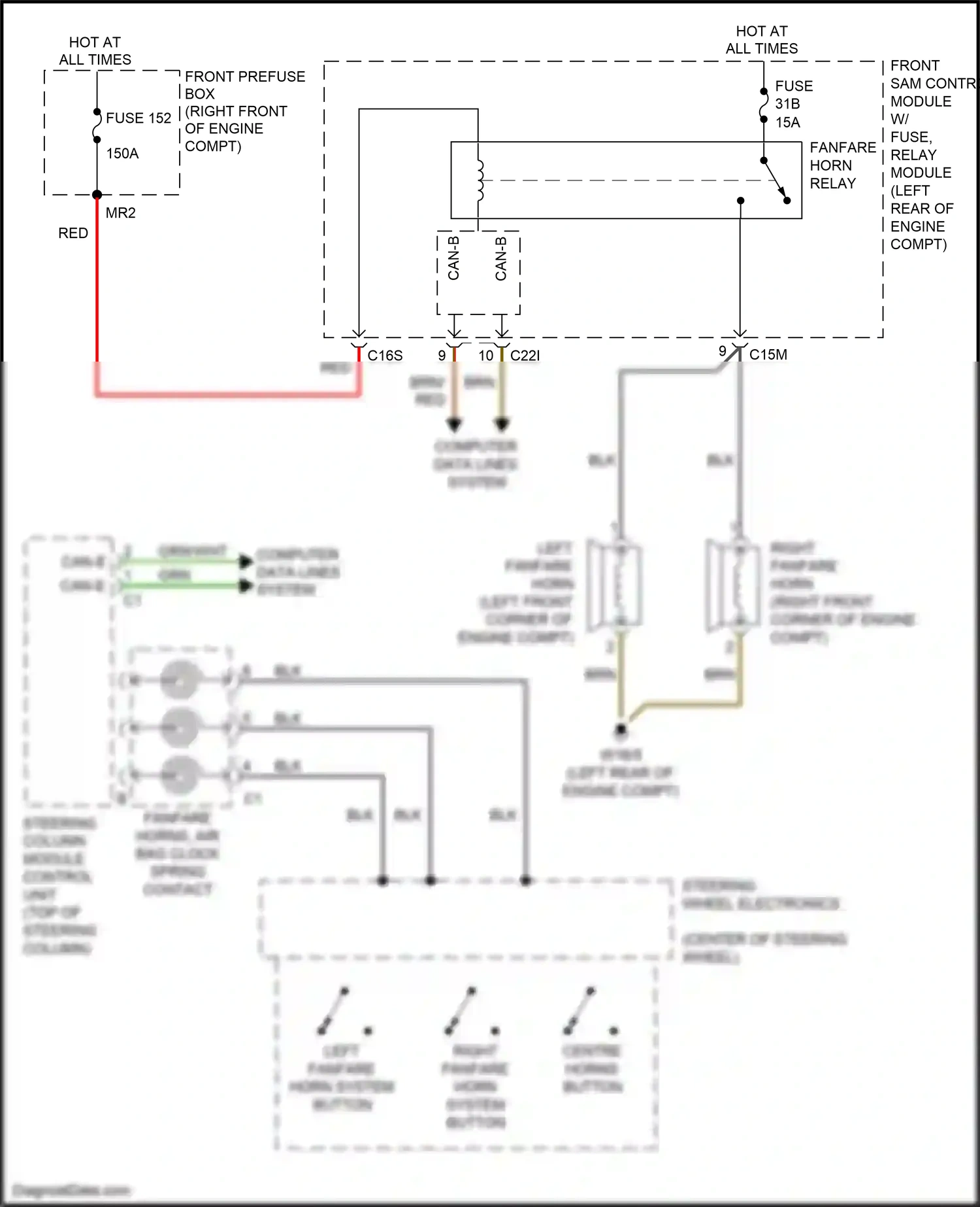 Wiring diagram computer data lines system for Mercedes-Benz SLK-class AMG R172 (2011-2016) (24 of 70)