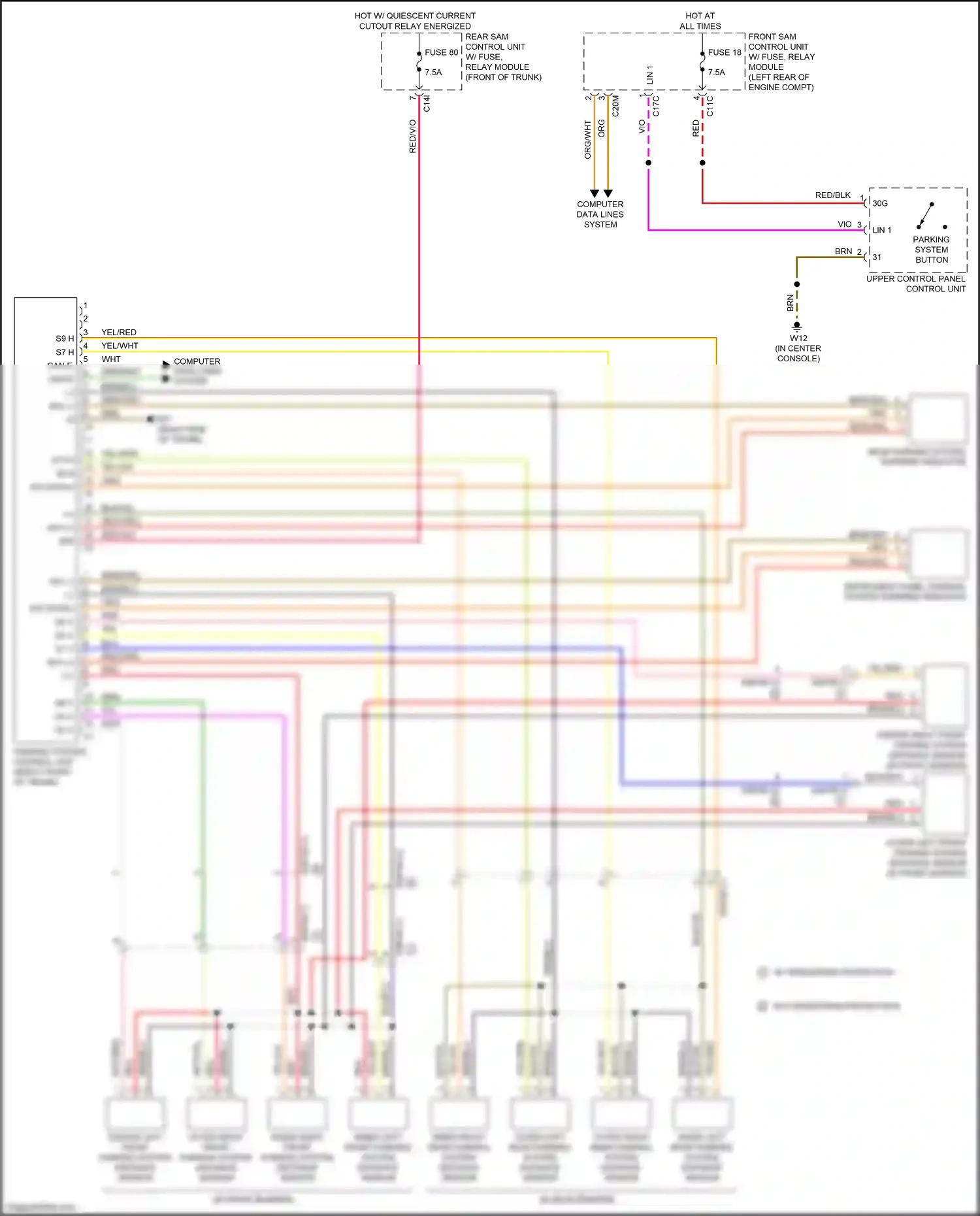 Wiring diagram computer data lines system for Mercedes-Benz SLK-class AMG R172 (2011-2016) (38 of 70)