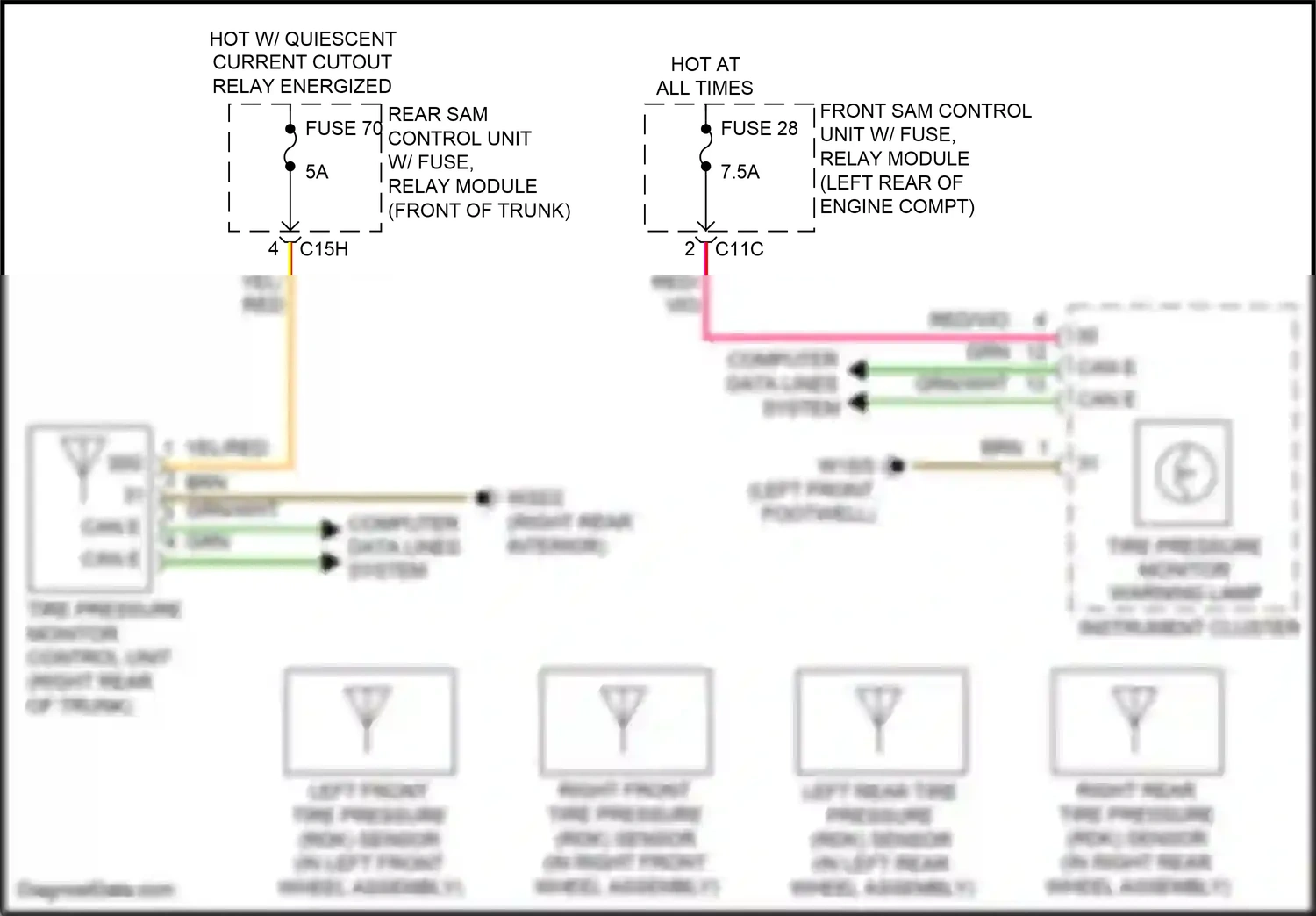Wiring diagram computer data lines system for Mercedes-Benz SLK-class AMG R172 (2011-2016) (50 of 70)