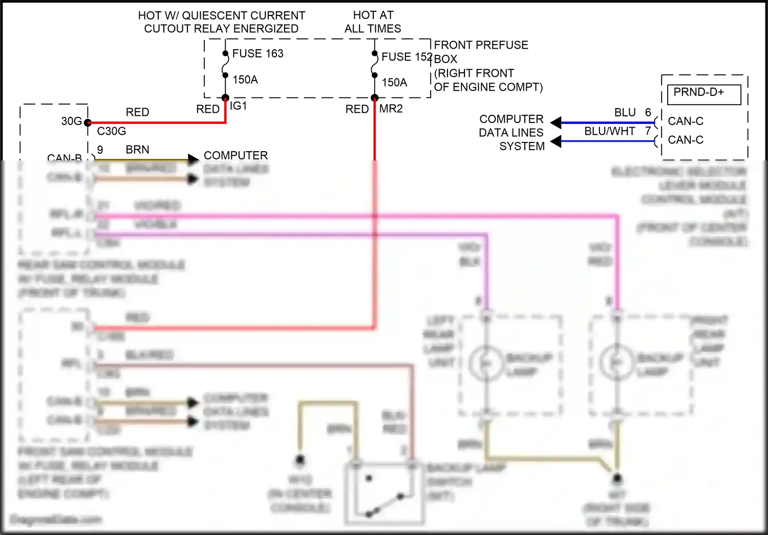 Wiring diagram computer data lines system for Mercedes-Benz SLK-class AMG R172 (2011-2016) (11 of 70)