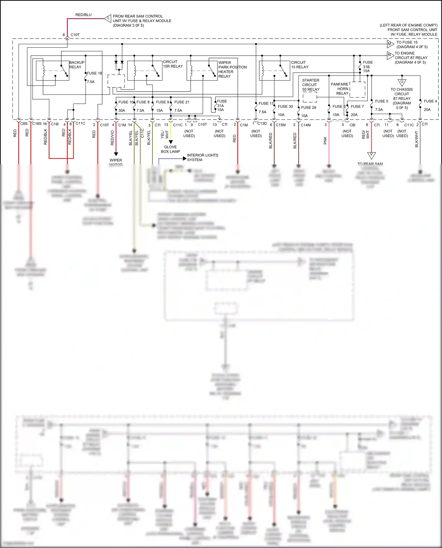 Wiring diagram electronic selector level module control module for Mercedes-Benz SLK-class AMG R172 (2011-2016) (1 of 1)