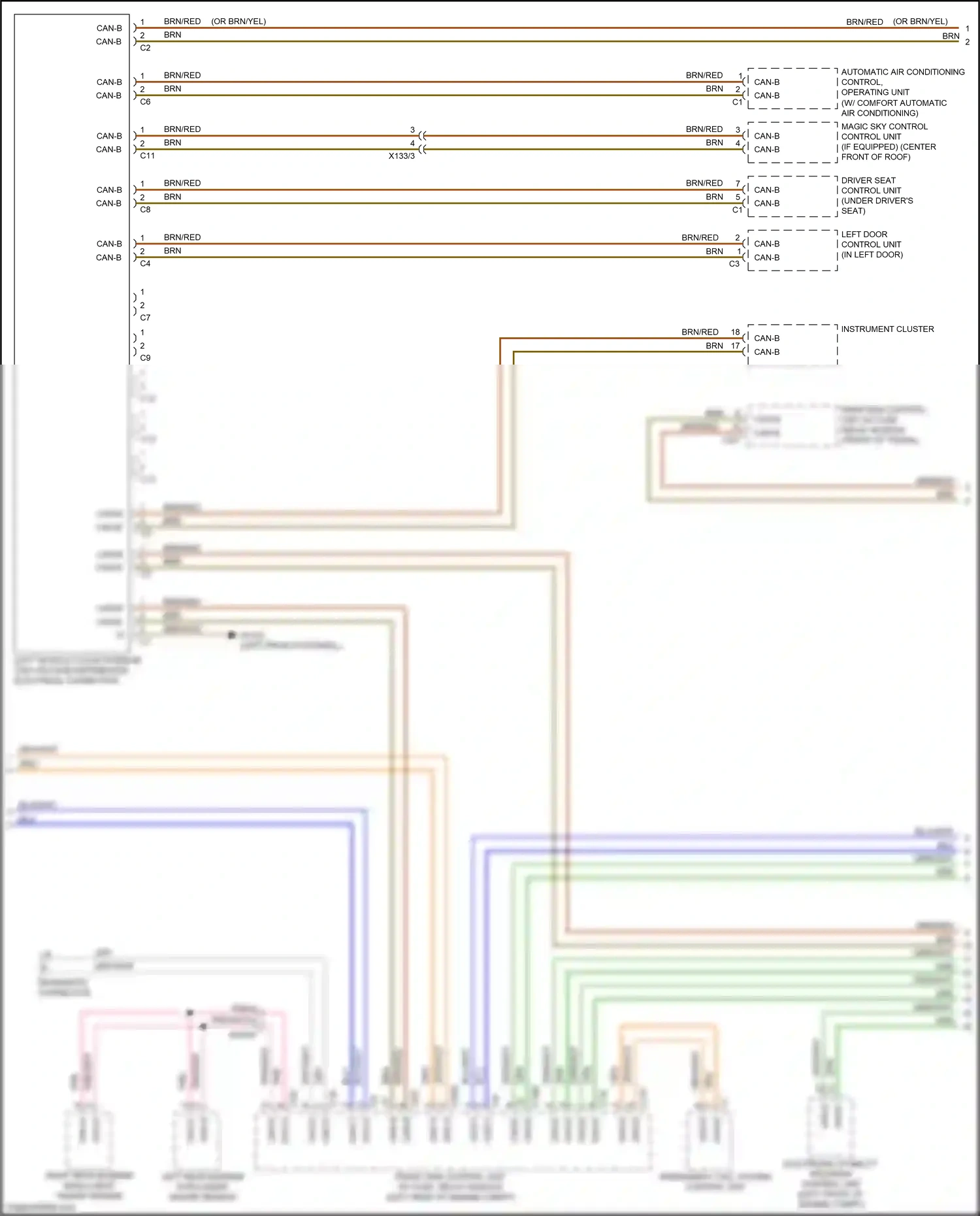 Wiring diagram electronic stability program control unit for Mercedes-Benz SLK-class AMG R172 (2011-2016) (4 of 7)