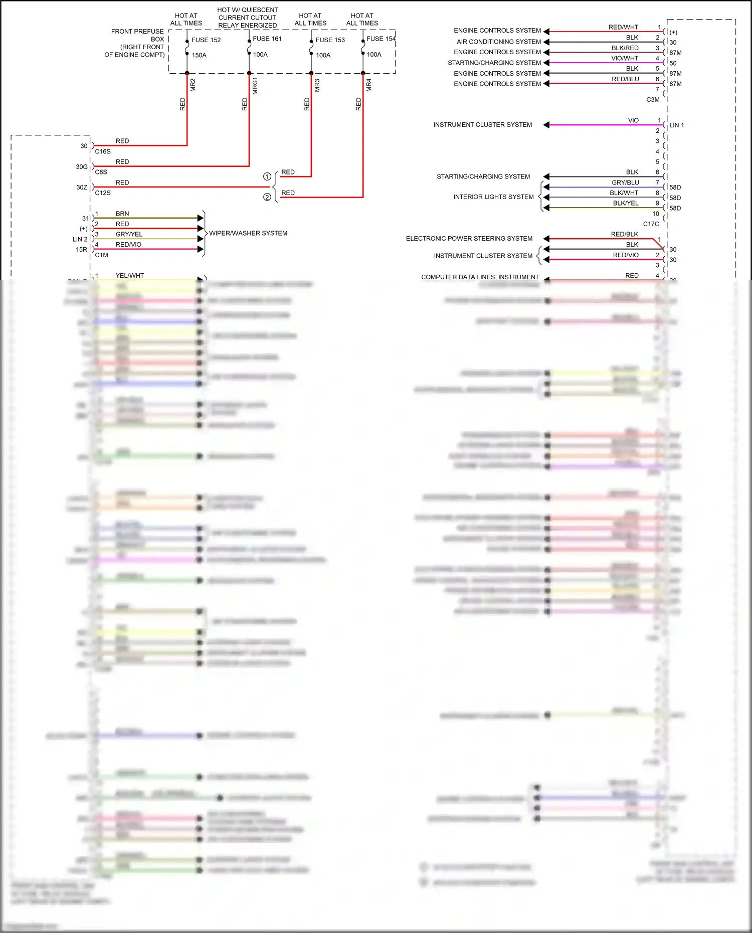 Wiring diagram engine controls system for Mercedes-Benz SLK-class AMG R172 (2011-2016) (1 of 3)