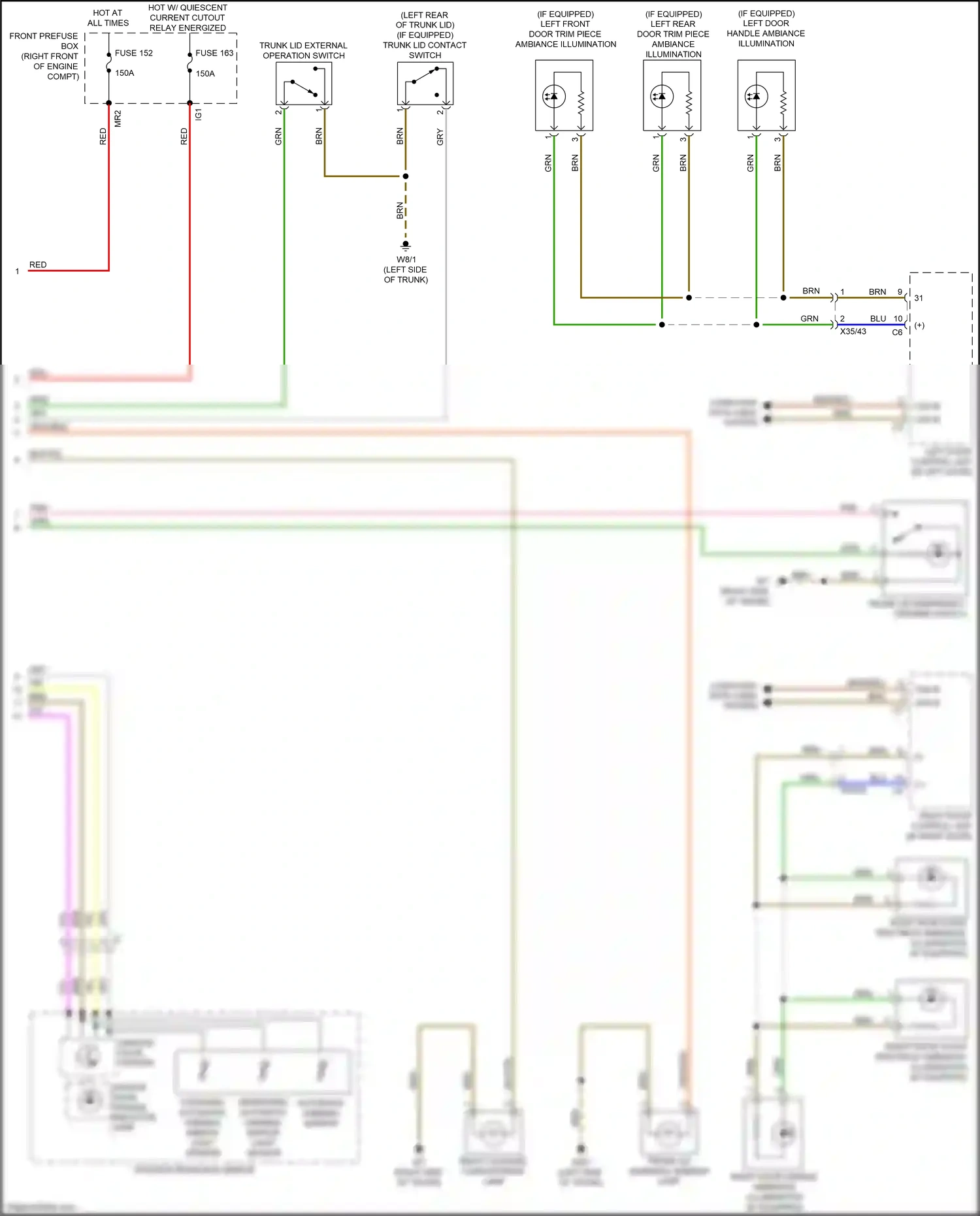 Wiring diagram forward automatic dimming mirror light sensor for Mercedes-Benz SLK-class AMG R172 (2011-2016) (1 of 3)