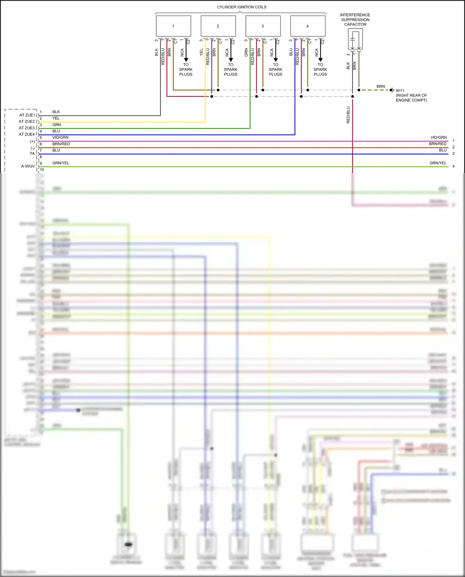 Wiring diagram interference suppression capacitor for Mercedes-Benz SLK-class AMG R172 (2011-2016) (1 of 1)