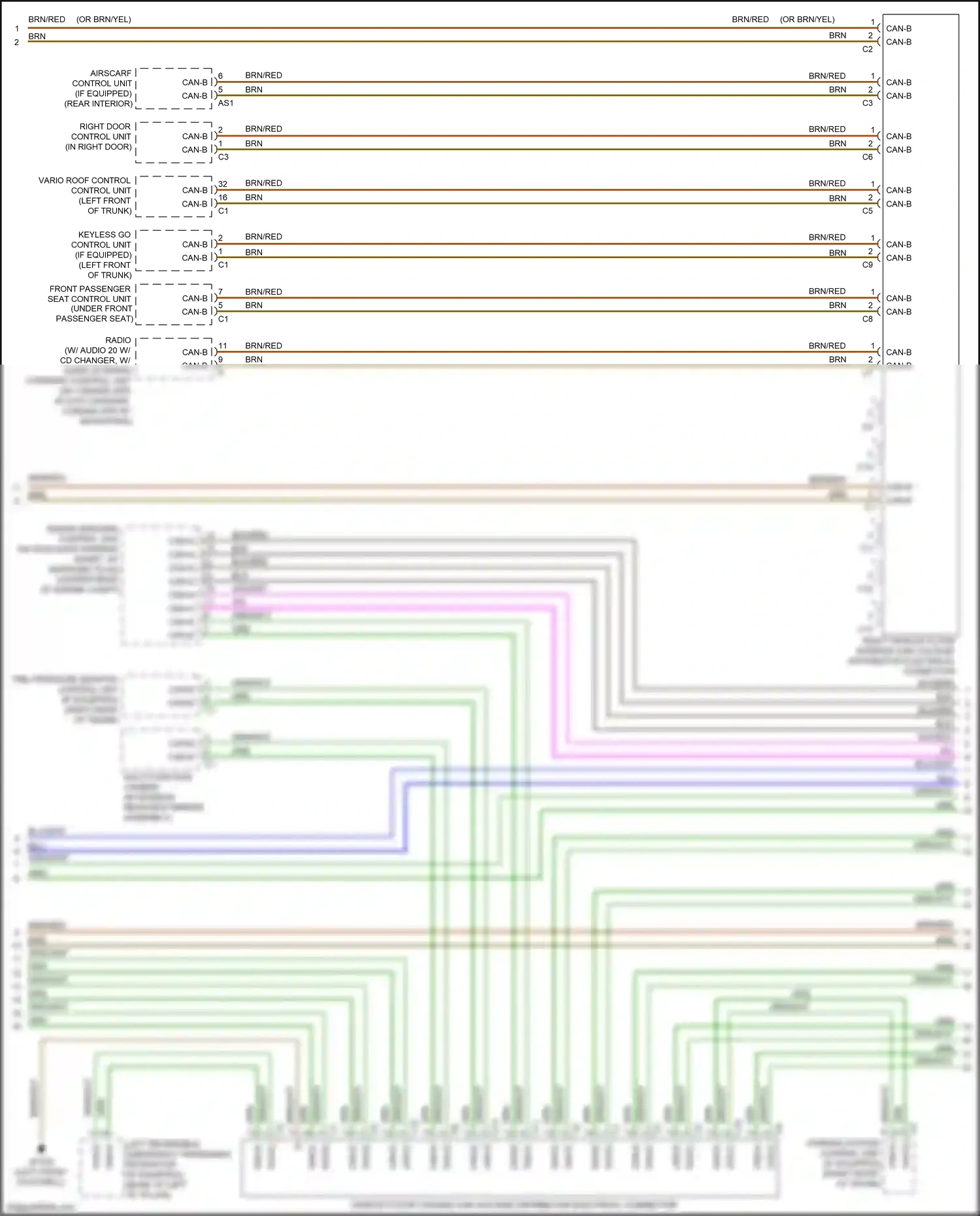 Wiring diagram multi-function camera for Mercedes-Benz SLK-class AMG R172 (2011-2016) (1 of 3)