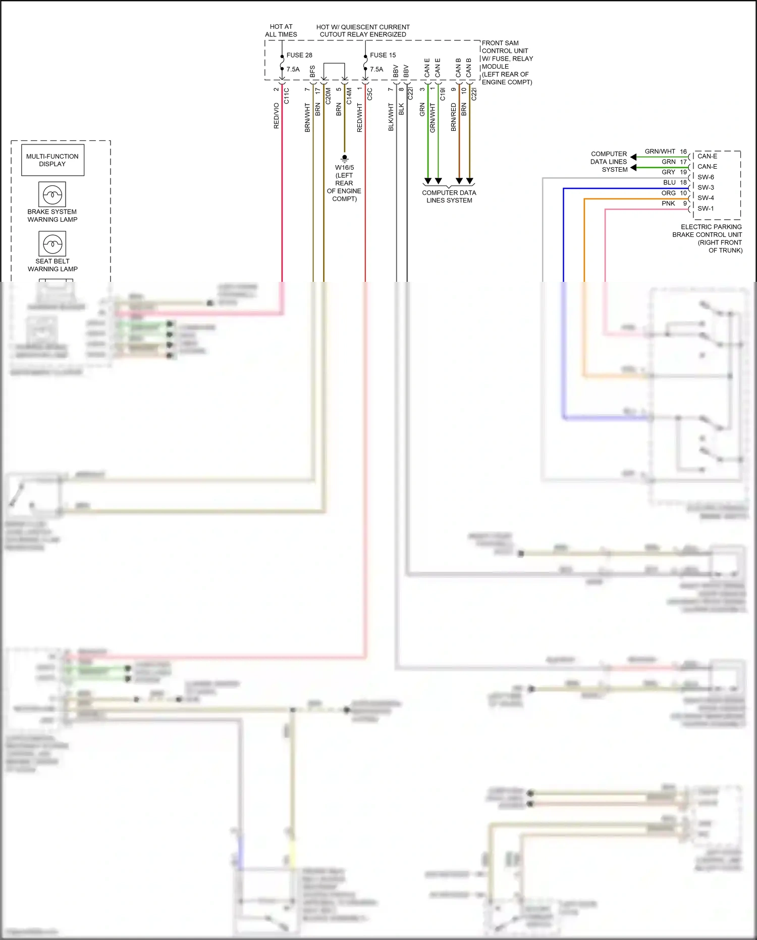 Wiring diagram multi-function display for Mercedes-Benz SLK-class AMG R172 (2011-2016) (4 of 4)