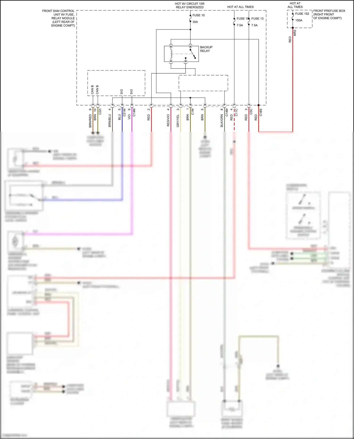 Wiring diagram overhead control panel control unit for Mercedes-Benz SLK-class AMG R172 (2011-2016) (9 of 9)