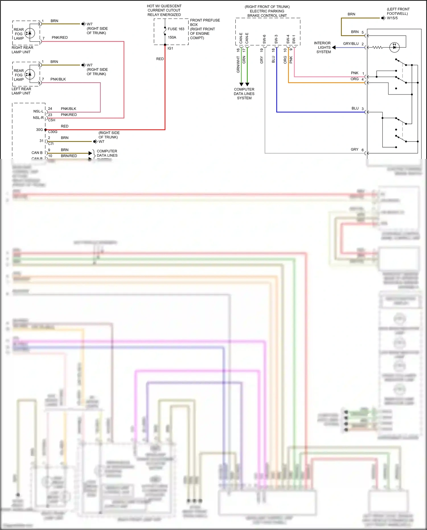 Wiring diagram overhead control panel control unit for Mercedes-Benz SLK-class AMG R172 (2011-2016) (5 of 9)