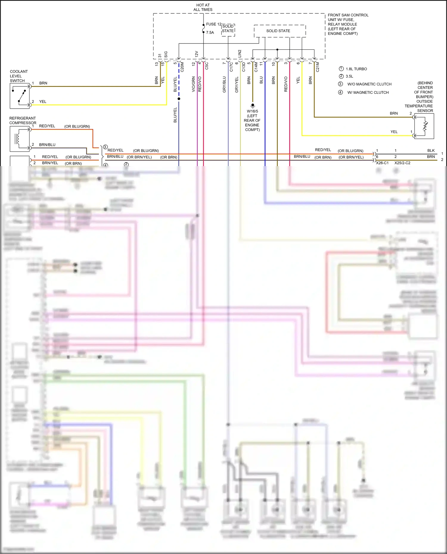 Wiring diagram overhead control panel electronics for Mercedes-Benz SLK-class AMG R172 (2011-2016) (1 of 1)