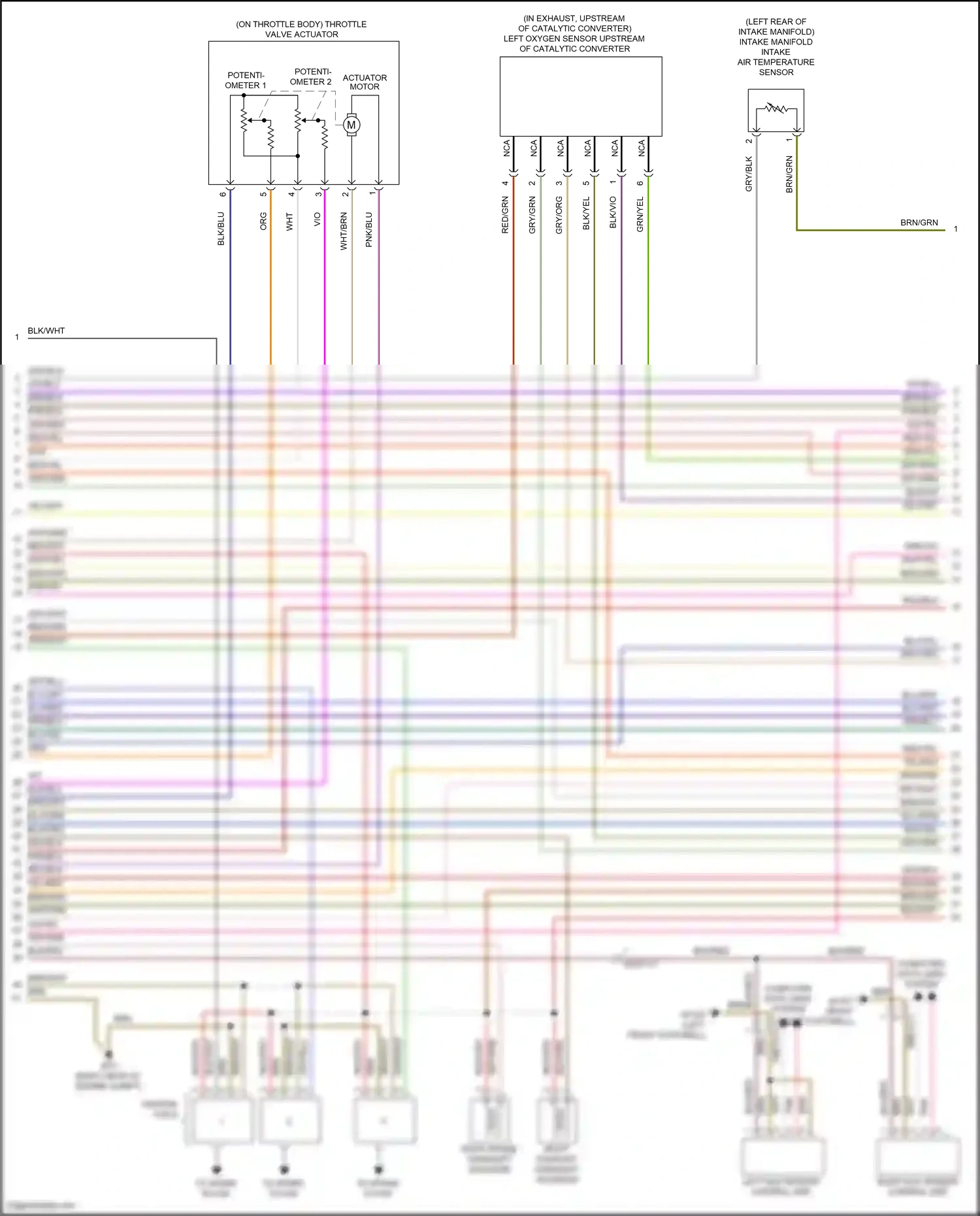 Wiring diagram right nox sensor control unit for Mercedes-Benz SLK-class AMG R172 (2011-2016) (2 of 2)