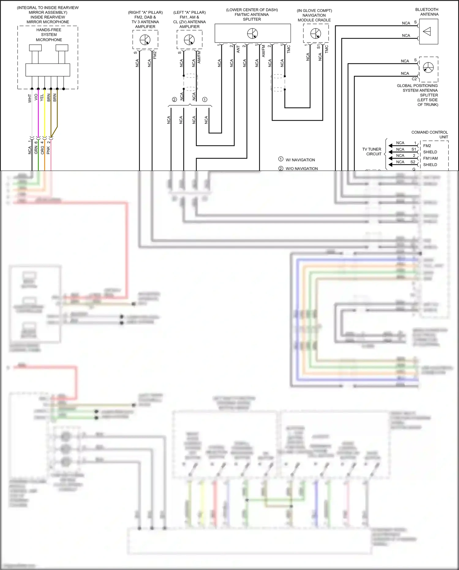 Wiring diagram scroll forward/ backward button for Mercedes-Benz SLK-class AMG R172 (2011-2016) (1 of 2)