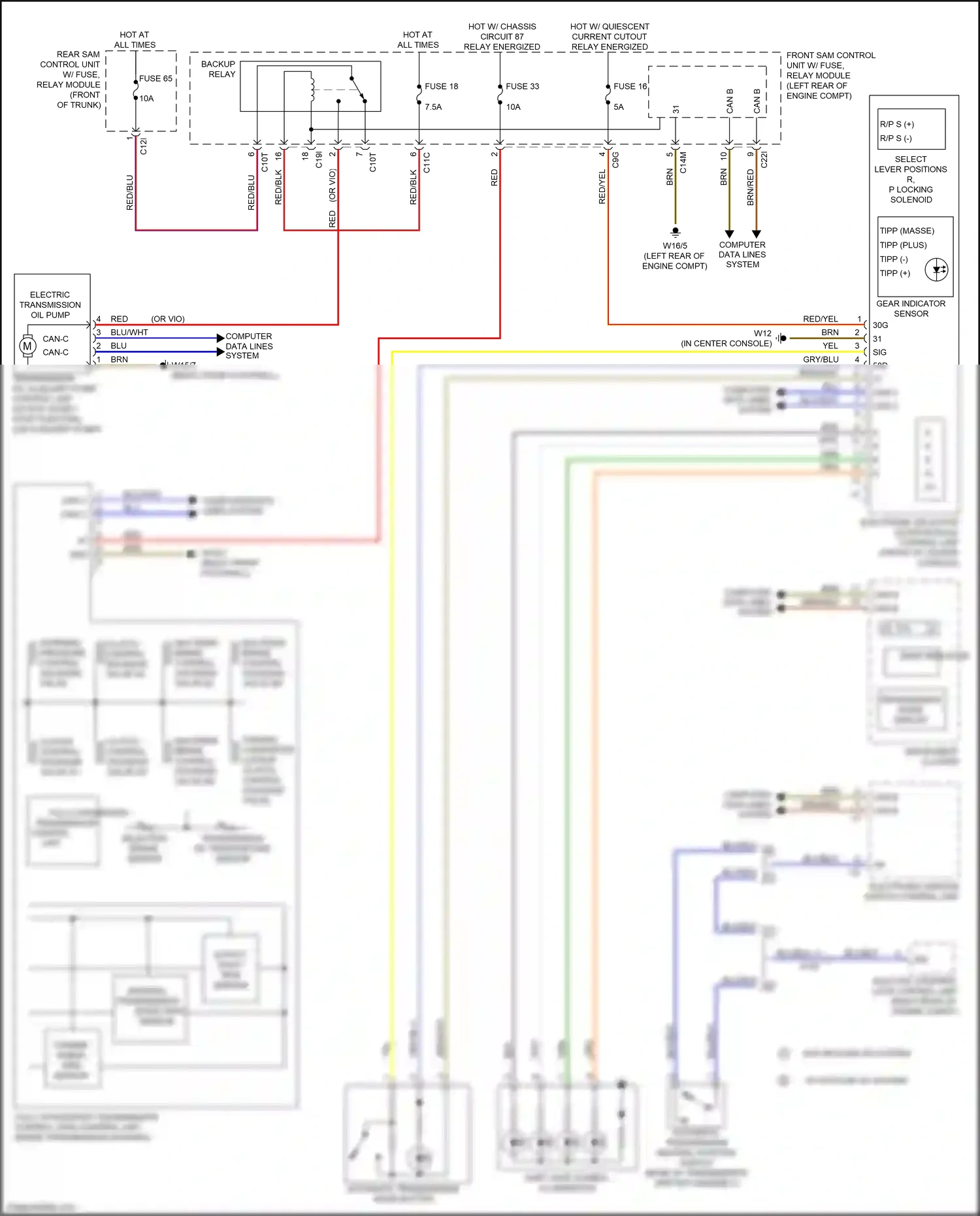 Wiring diagram selection range sensor for Mercedes-Benz SLK-class AMG R172 (2011-2016) (1 of 1)